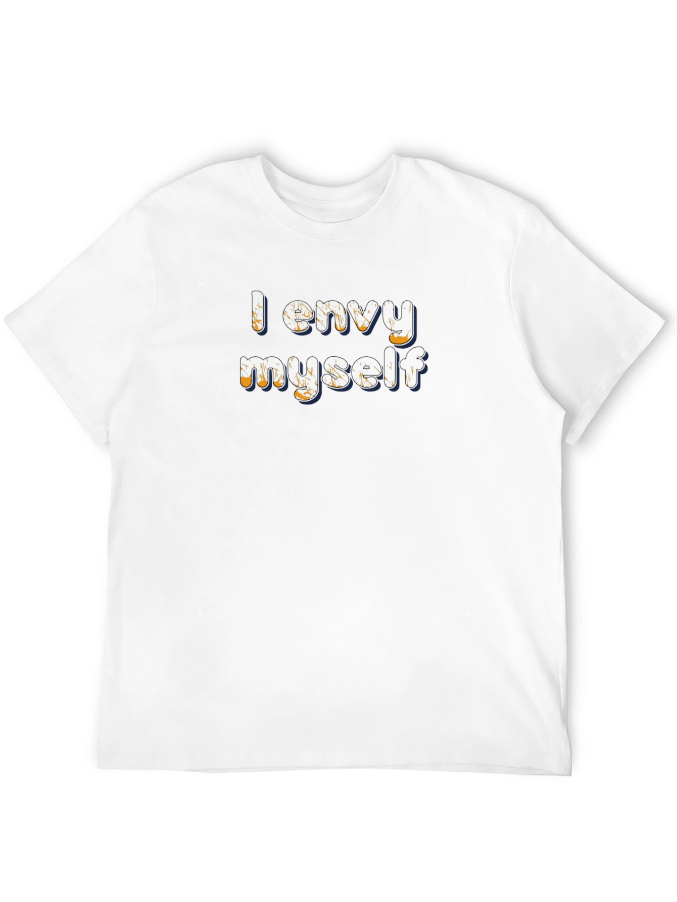 I Envy Myself Graphic Print Black T-Shirt