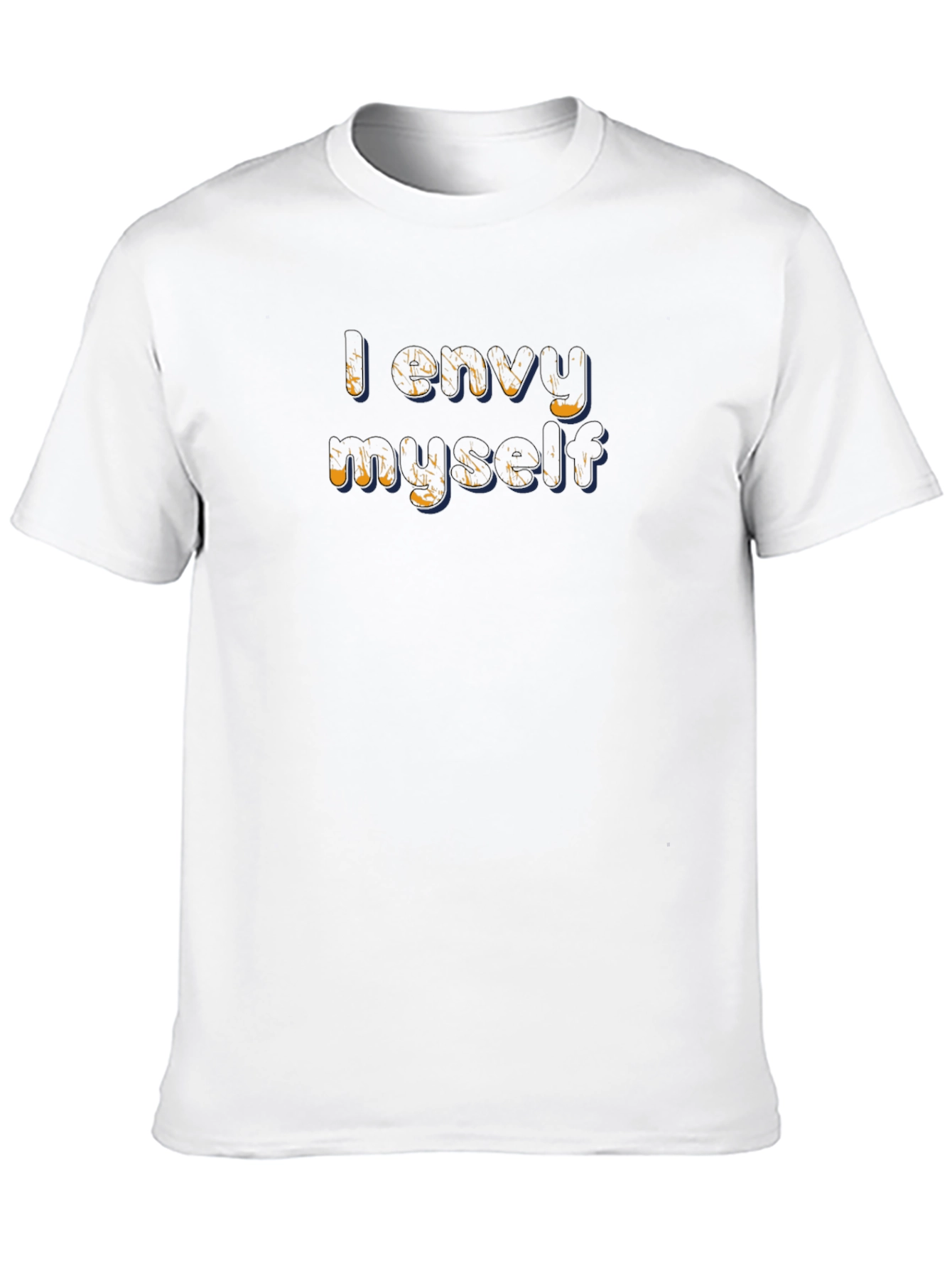 I Envy Myself Graphic Print Black T-Shirt