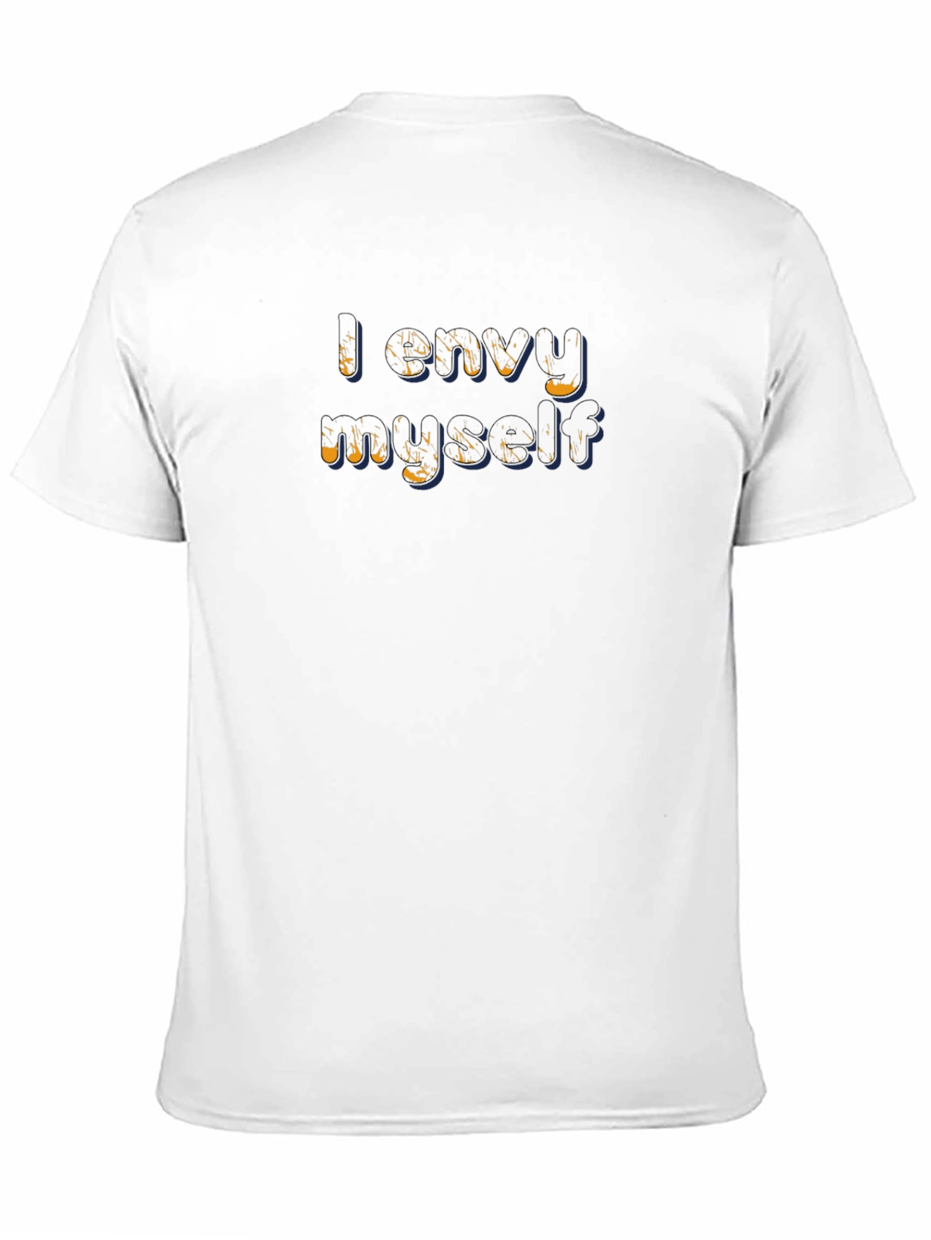 I Envy Myself Graphic Print Black T-Shirt