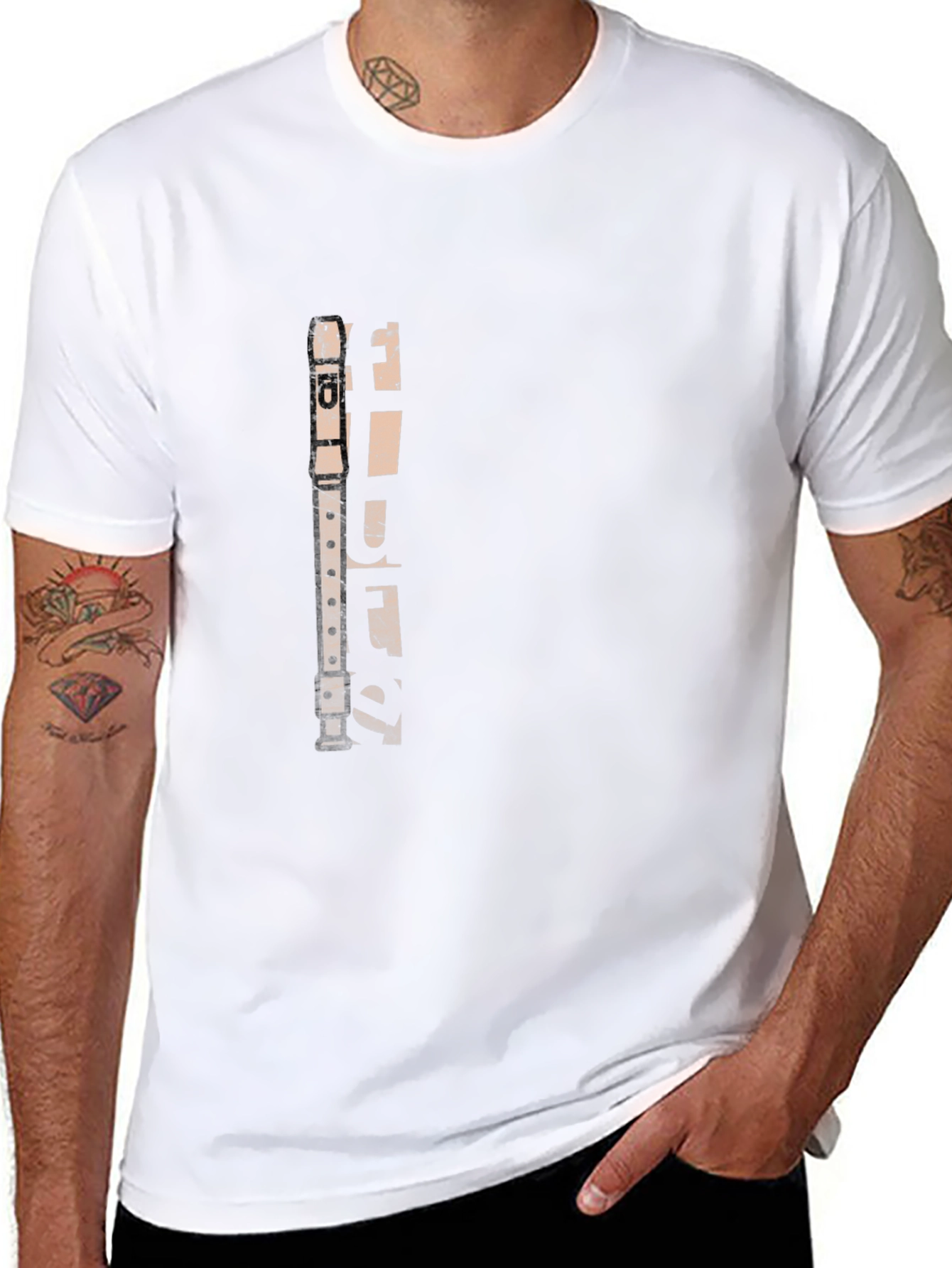 Flute Graphic Tee - Music Lovers Gift