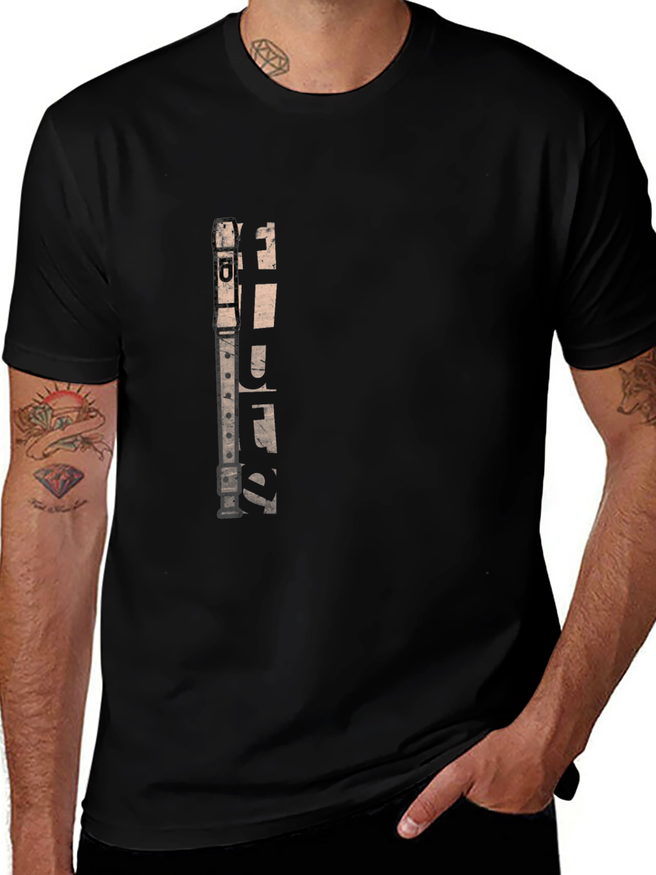 Flute Graphic Tee - Music Lovers Gift