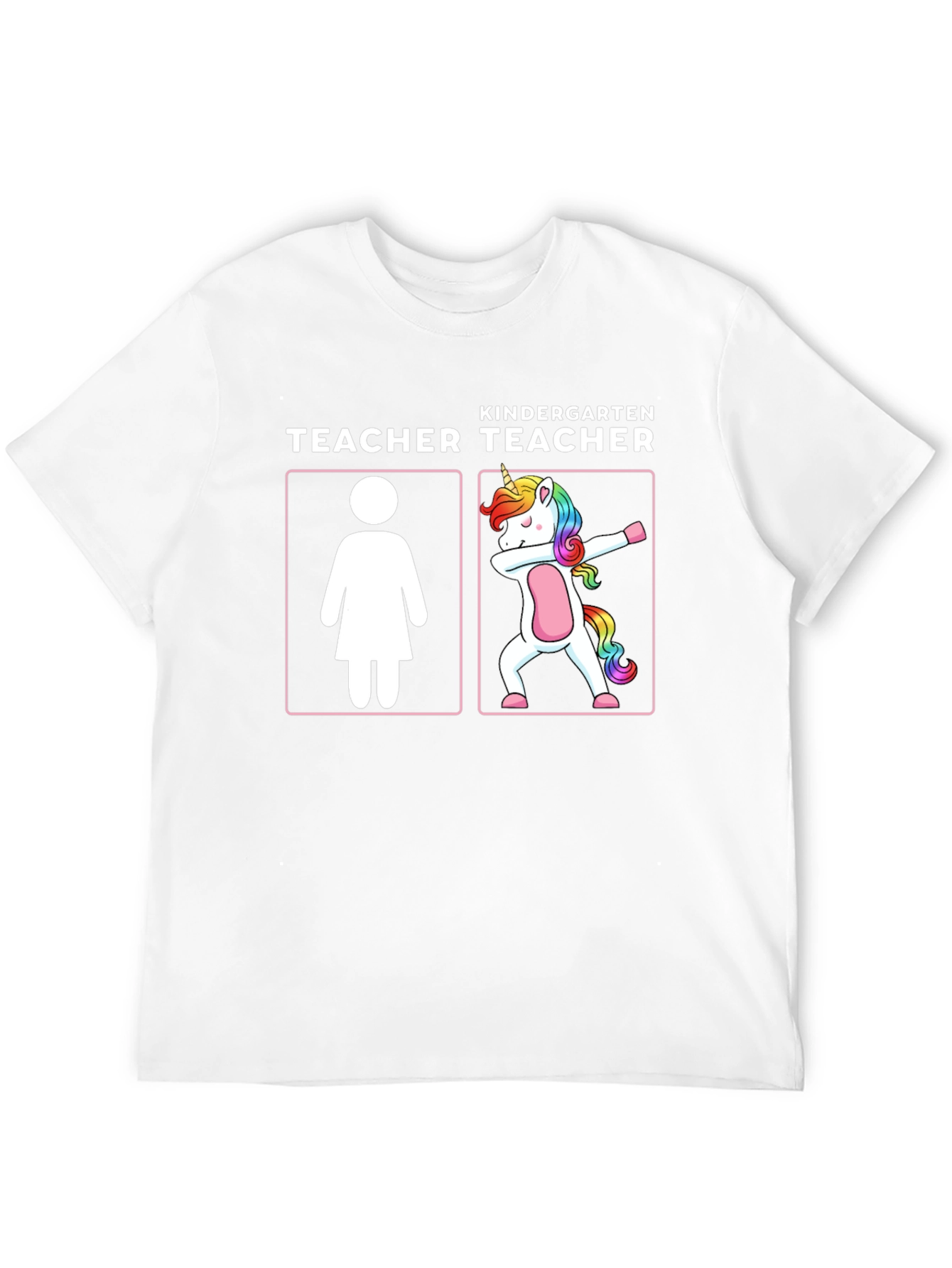 Kindergarten Teacher Unicorn Dabbing T-Shirt