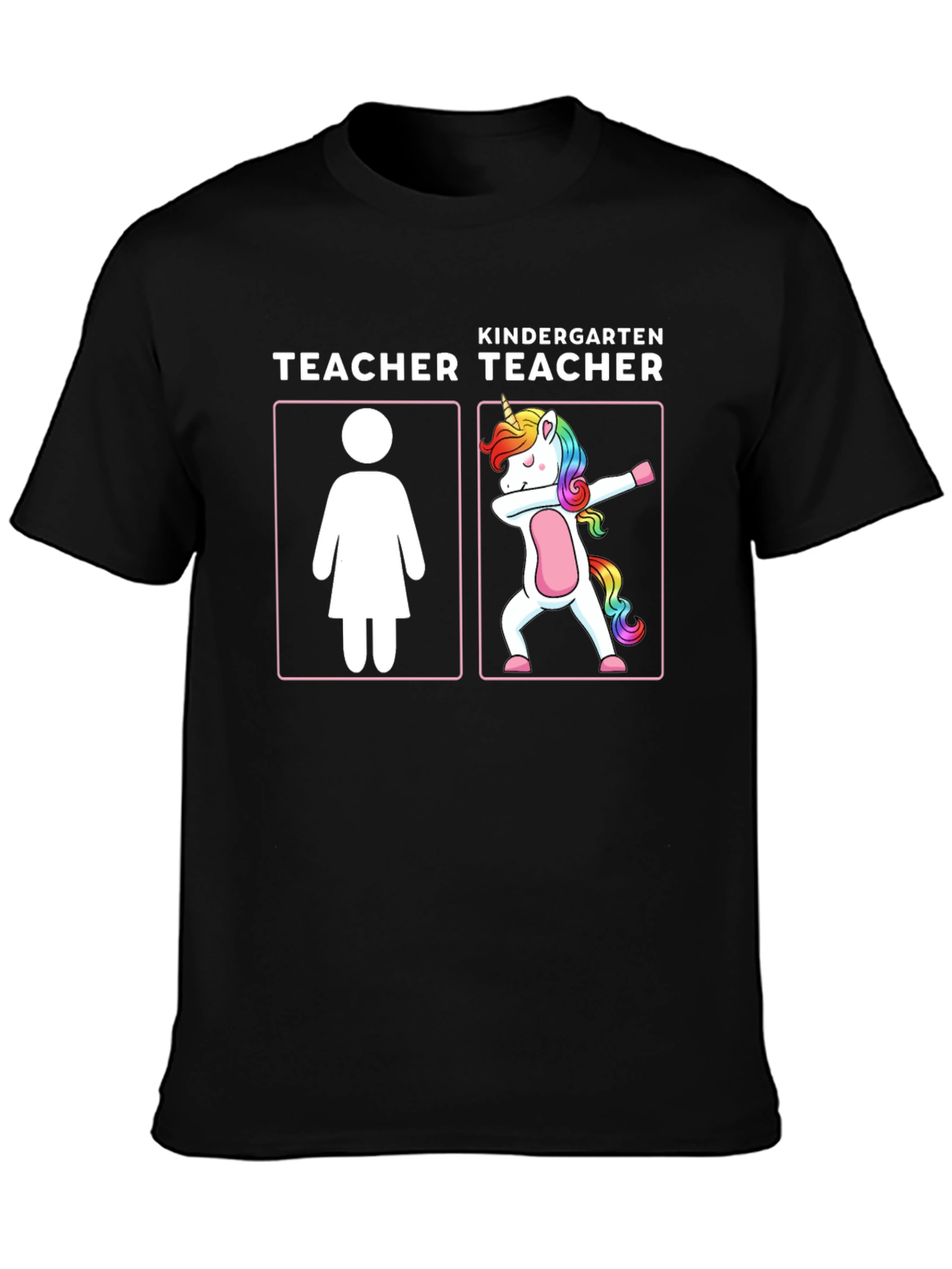 Kindergarten Teacher Unicorn Dabbing T-Shirt