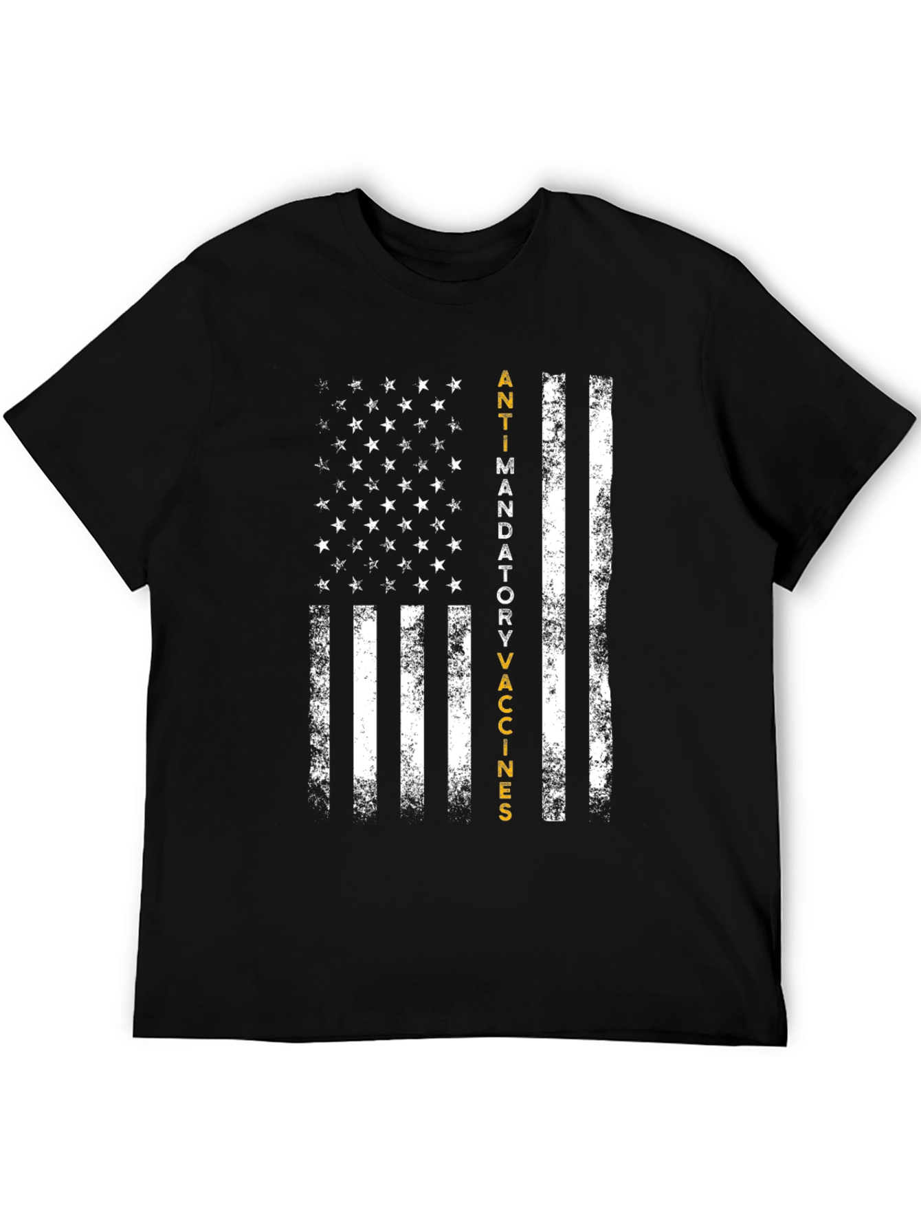 Anti-Mandatory Vaccine USA Flag Graphic T-Shirt
