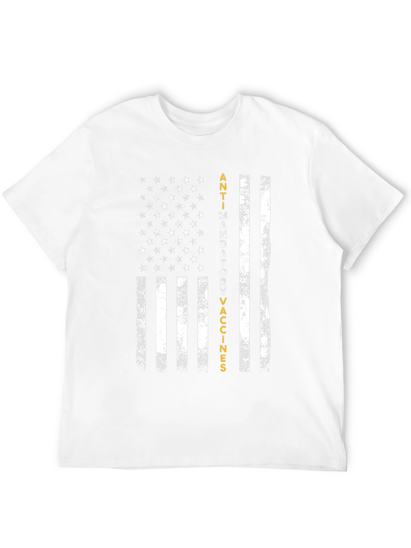 Anti-Mandatory Vaccine USA Flag Graphic T-Shirt