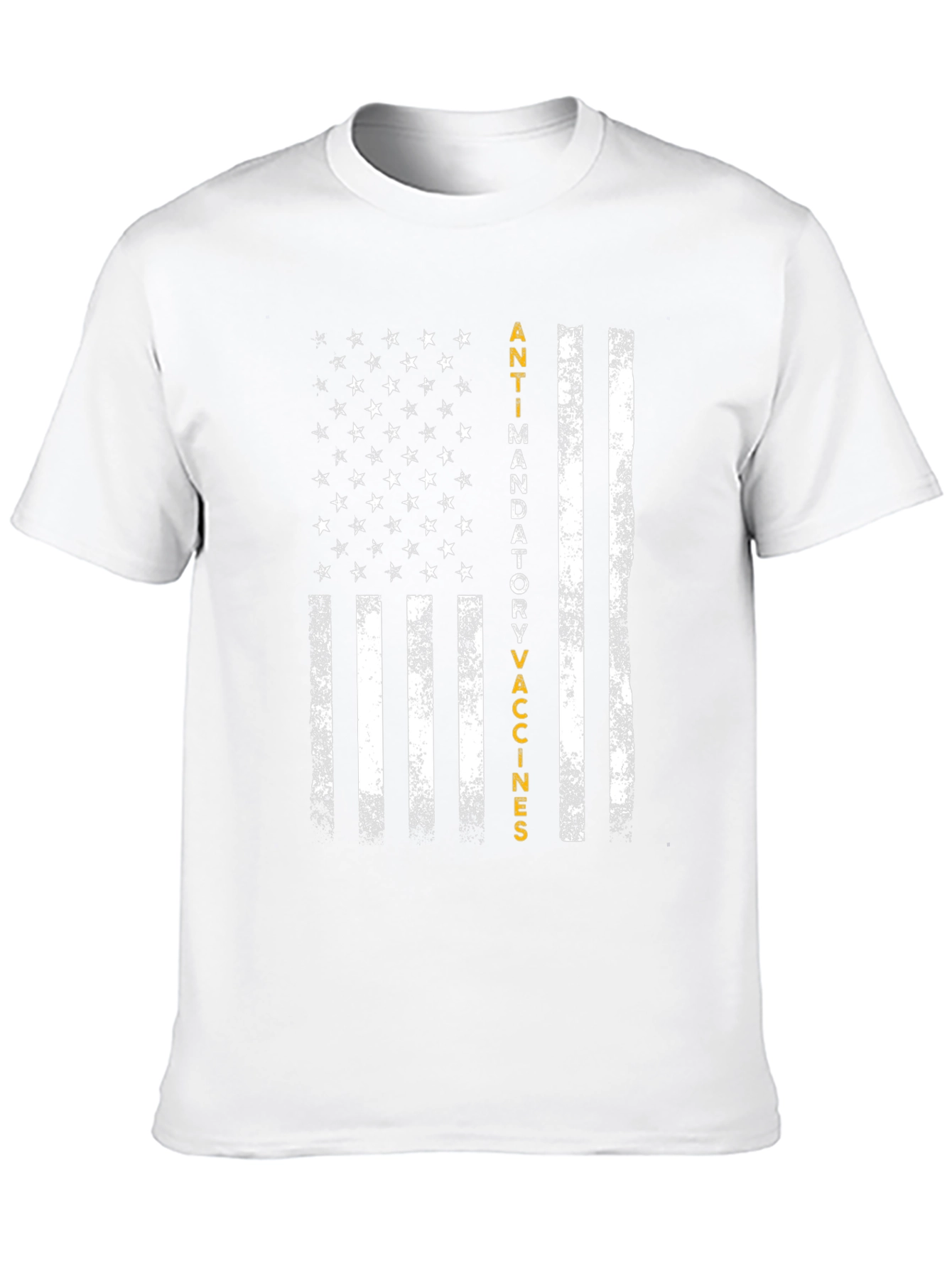 Anti-Mandatory Vaccine USA Flag Graphic T-Shirt