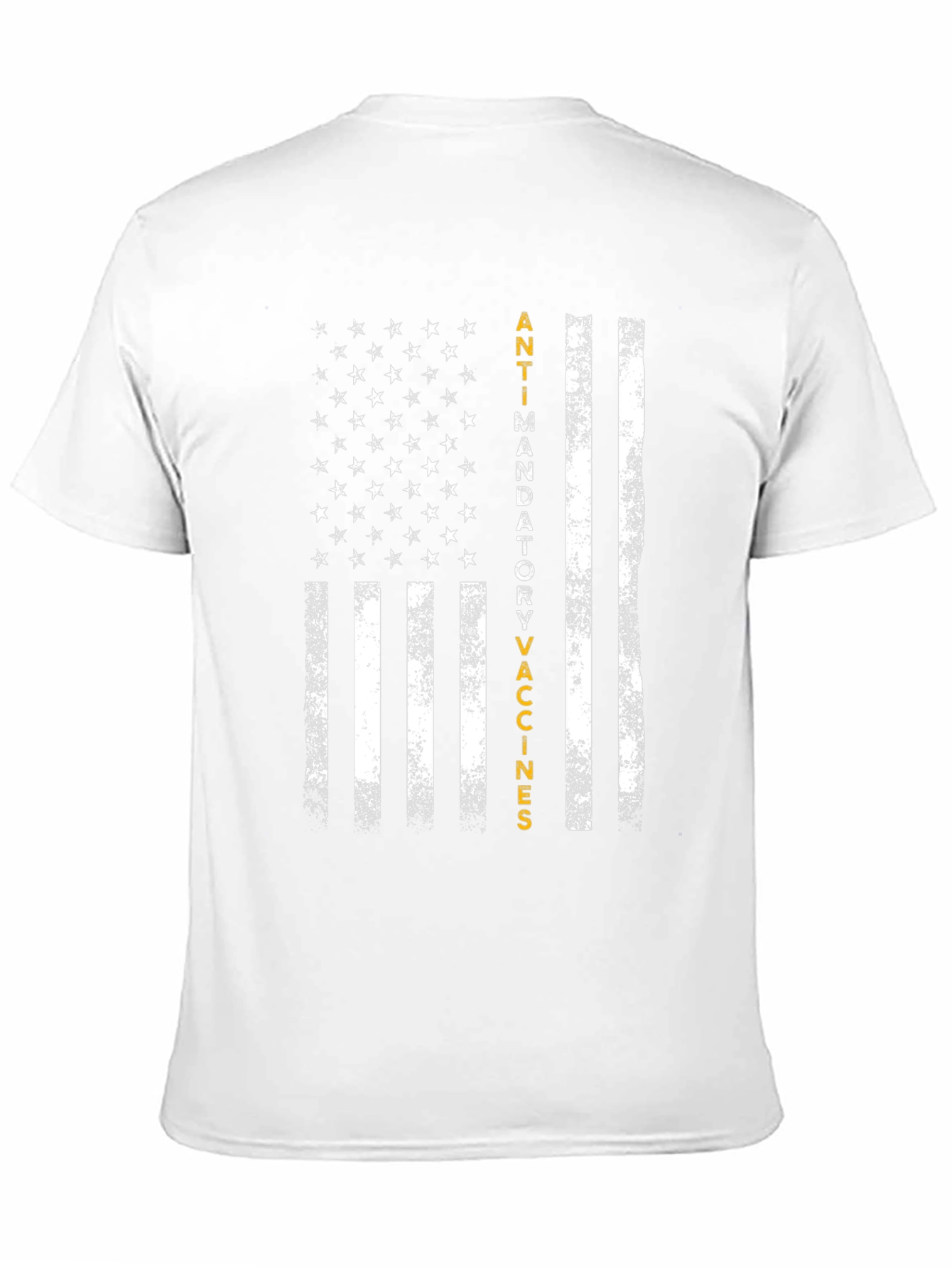 Anti-Mandatory Vaccine USA Flag Graphic T-Shirt