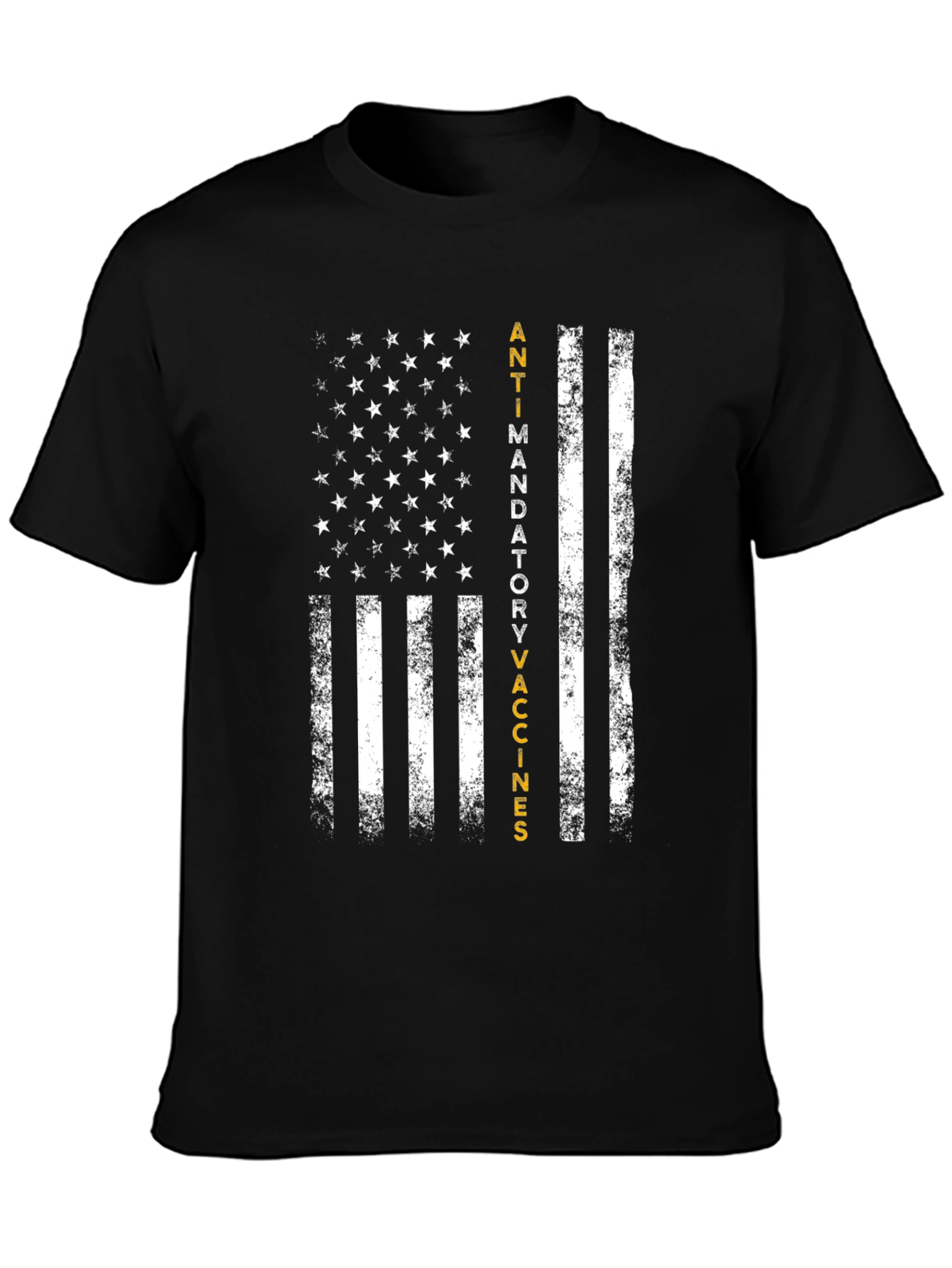 Anti-Mandatory Vaccine USA Flag Graphic T-Shirt