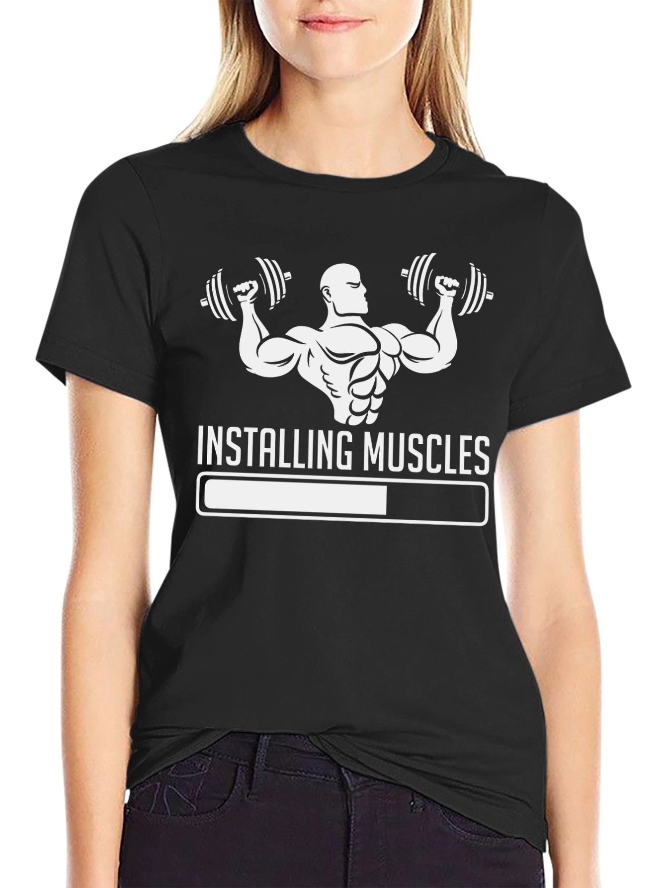 Installing Muscles Graphic T-Shirt - Gym & Fitness Apparel