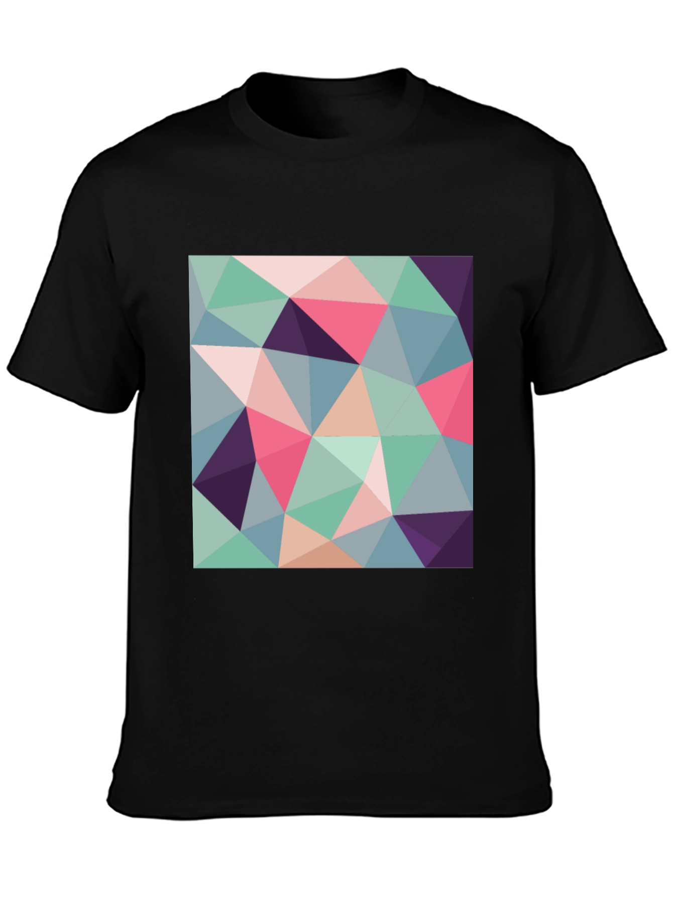Geometric Triangle Pattern T-Shirt - Modern Art Design