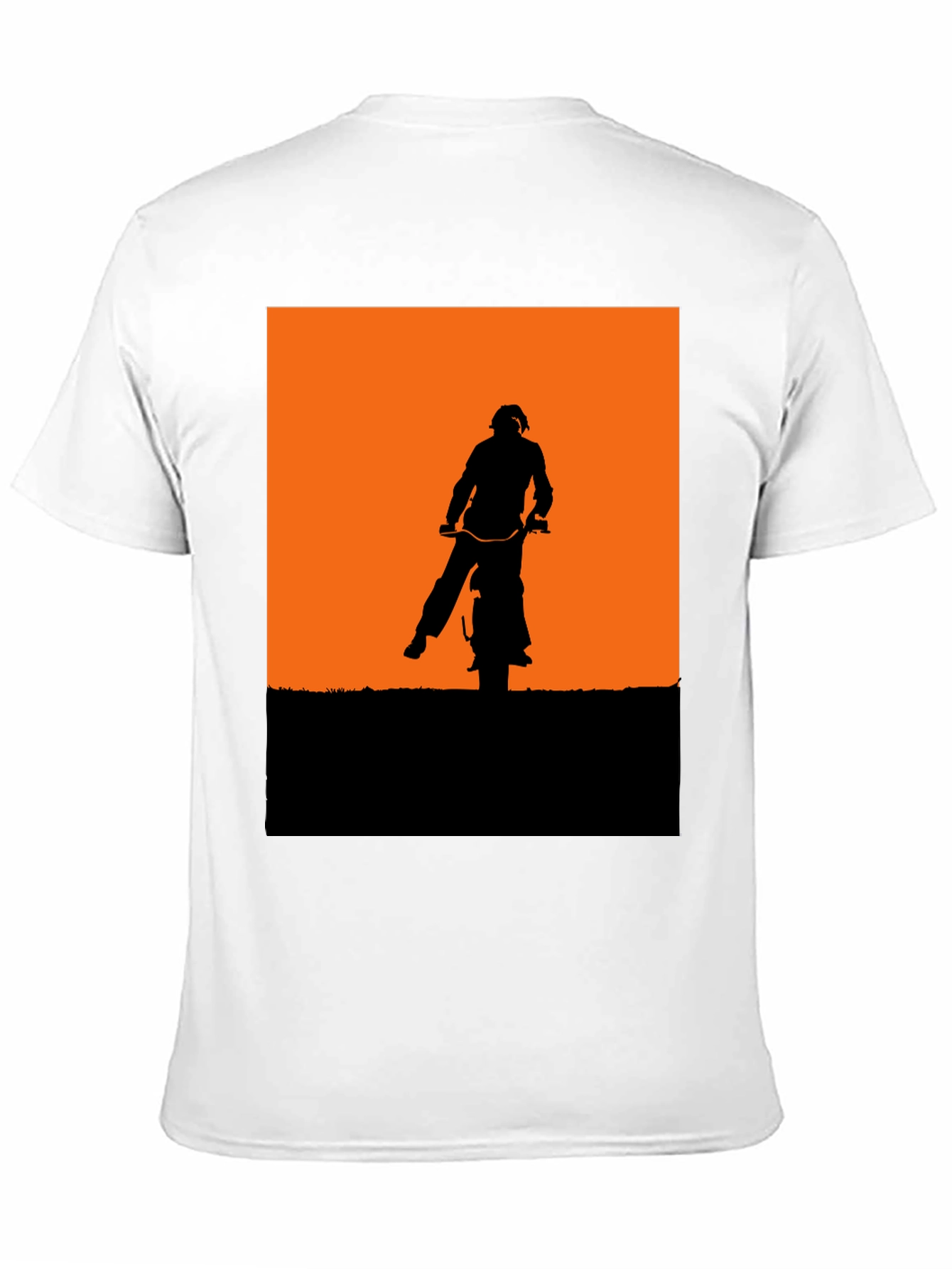 Silhouette Motorbike Graphic Tee - Black