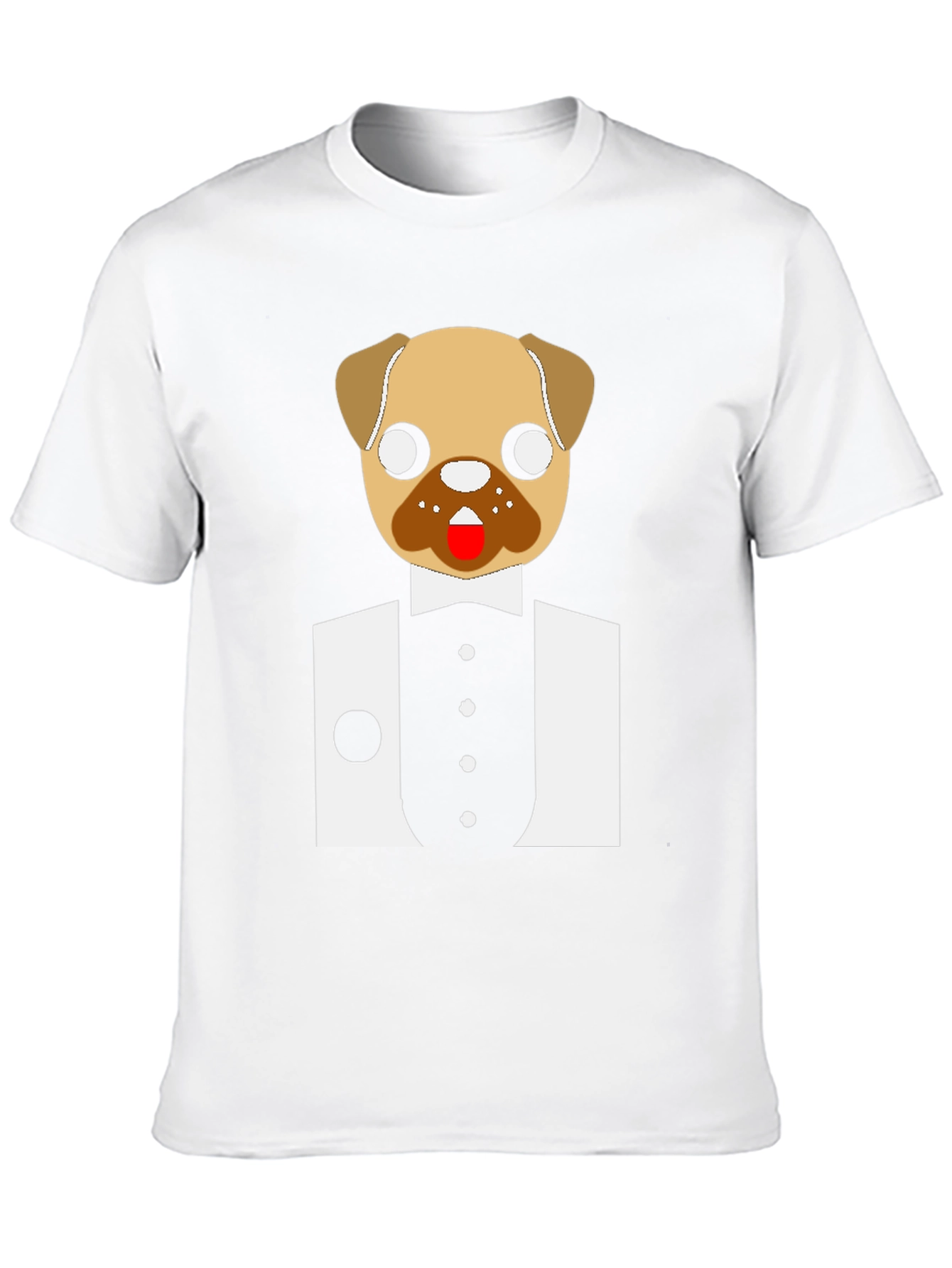 Pug Tuxedo Graphic Tee - Stylish & Fun!