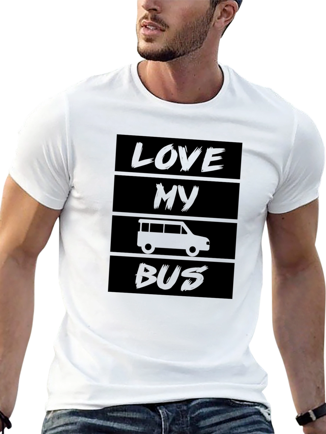 Love My Bus Black T-Shirt - Car Enthusiast Apparel