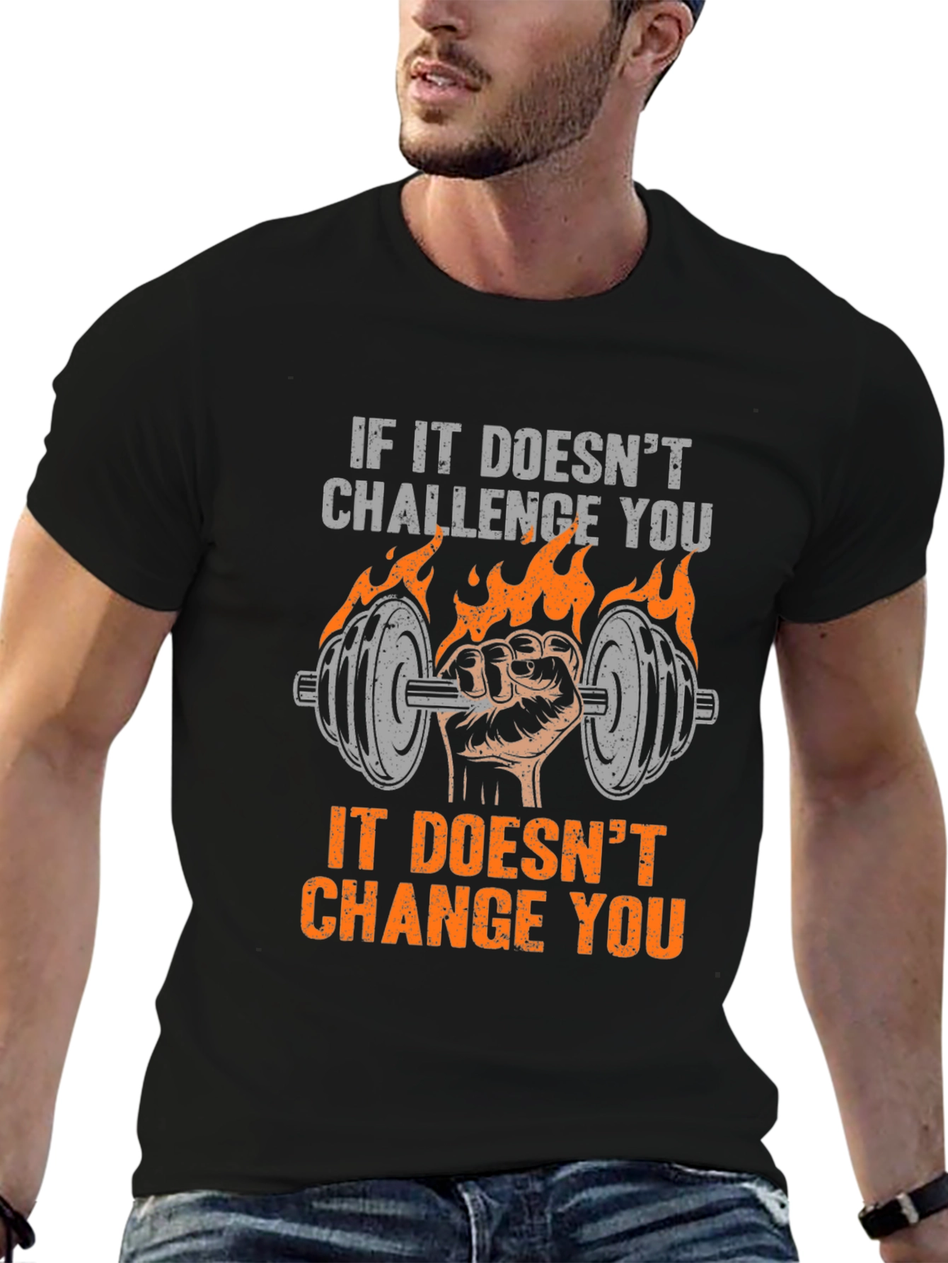 Challenge Changes T-Shirt - Gym Workout Motivation