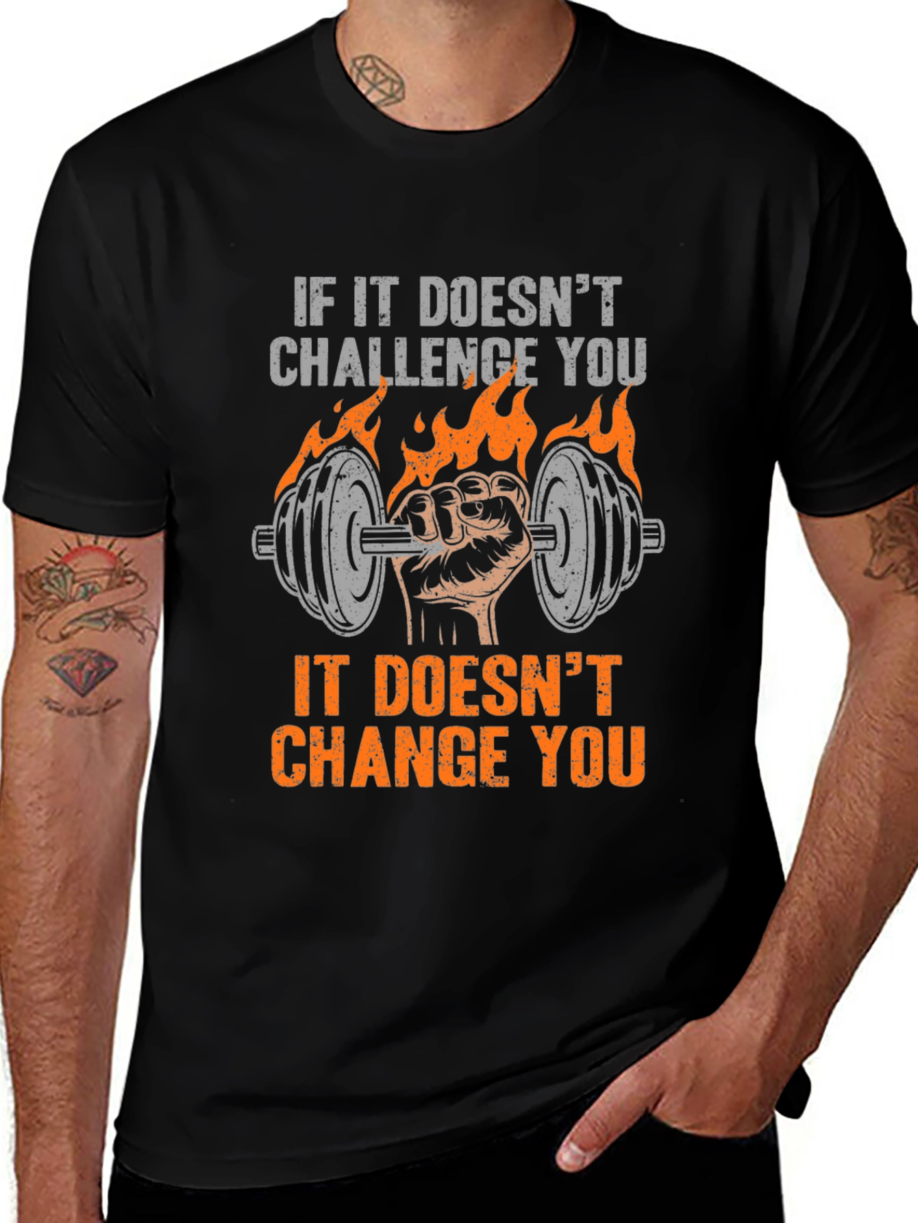 Challenge Changes T-Shirt - Gym Workout Motivation