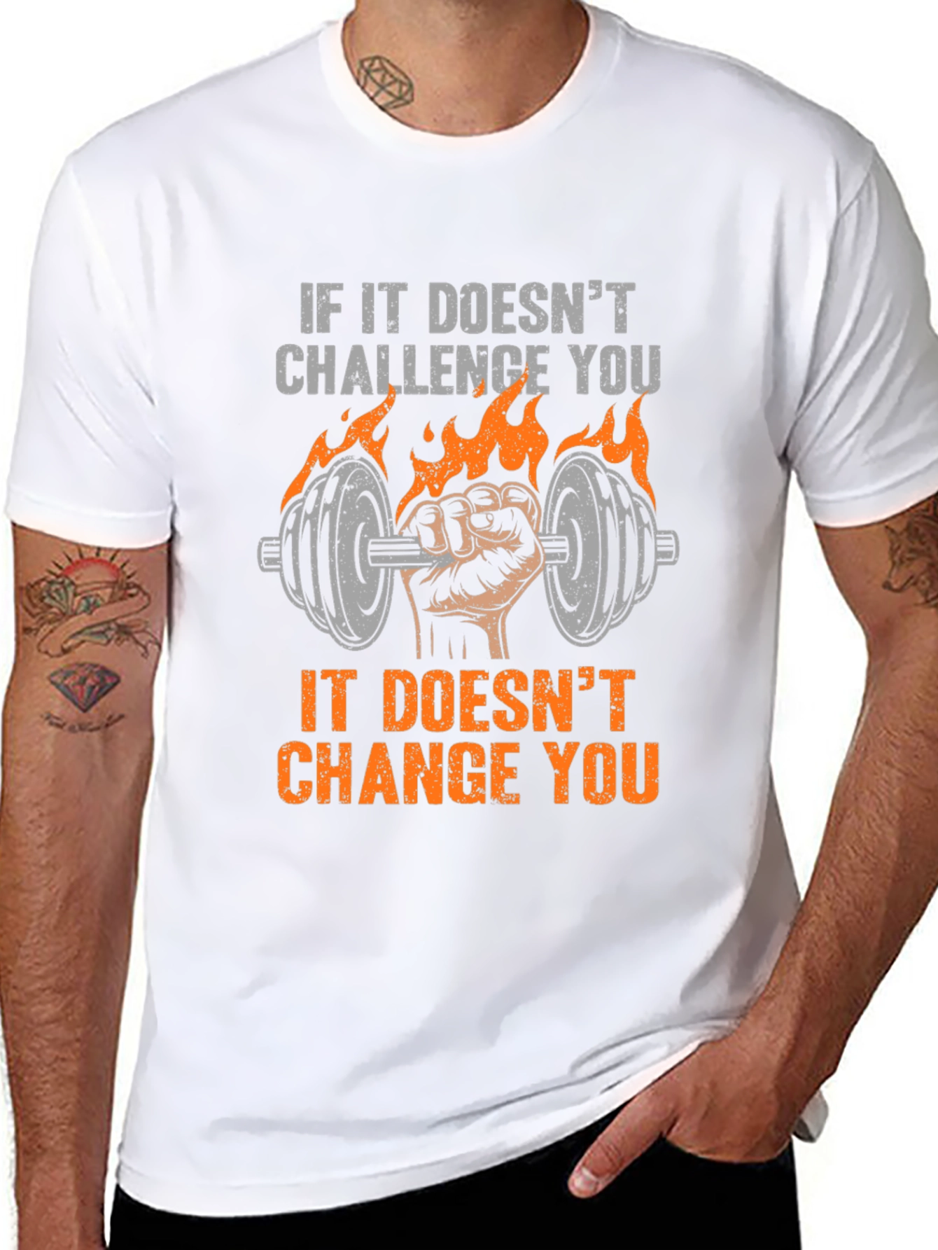 Challenge Changes T-Shirt - Gym Workout Motivation