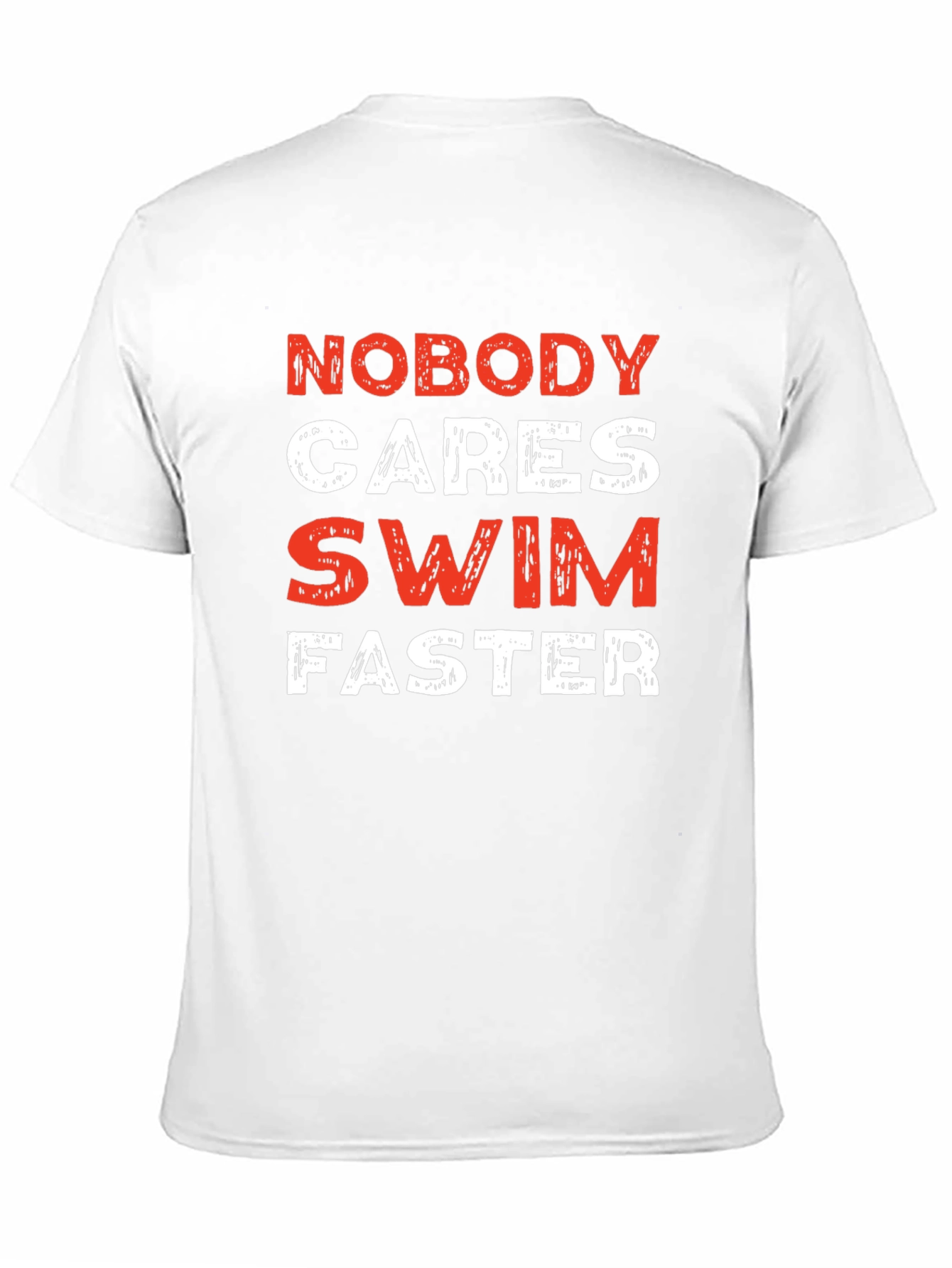 Nobody Cares Swim Faster Black T-Shirt