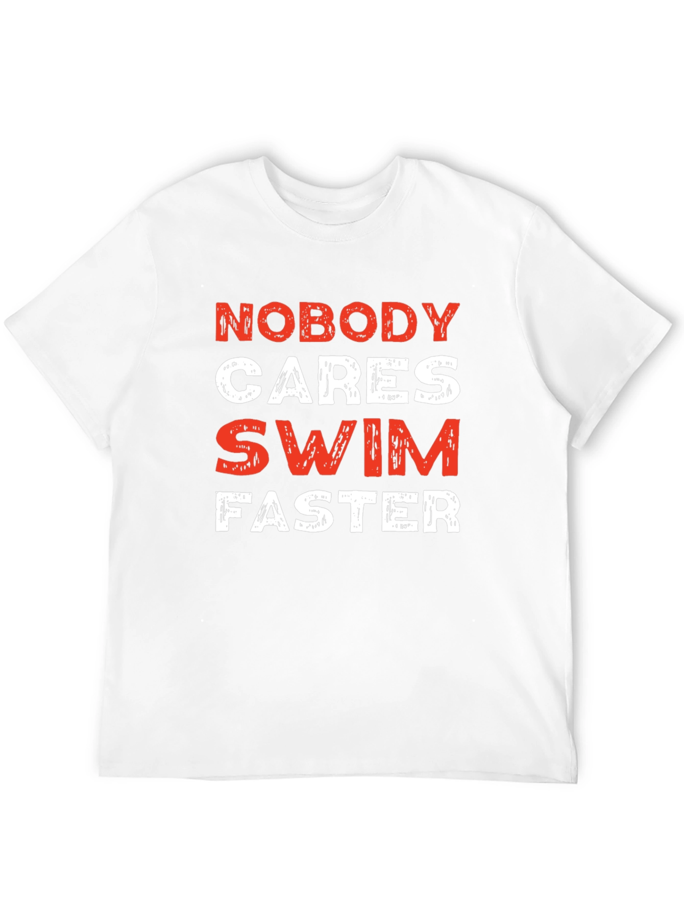 Nobody Cares Swim Faster Black T-Shirt