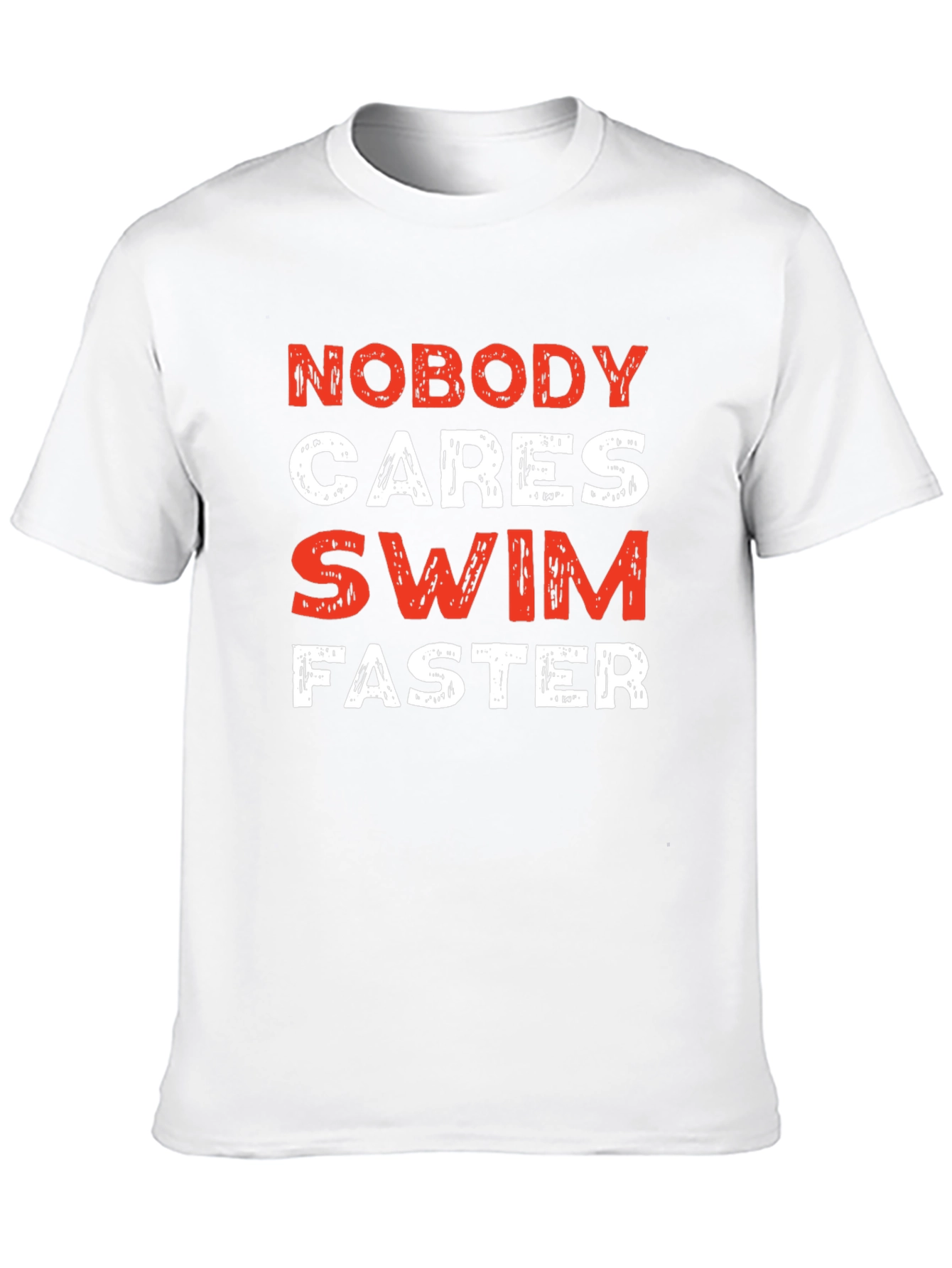 Nobody Cares Swim Faster Black T-Shirt
