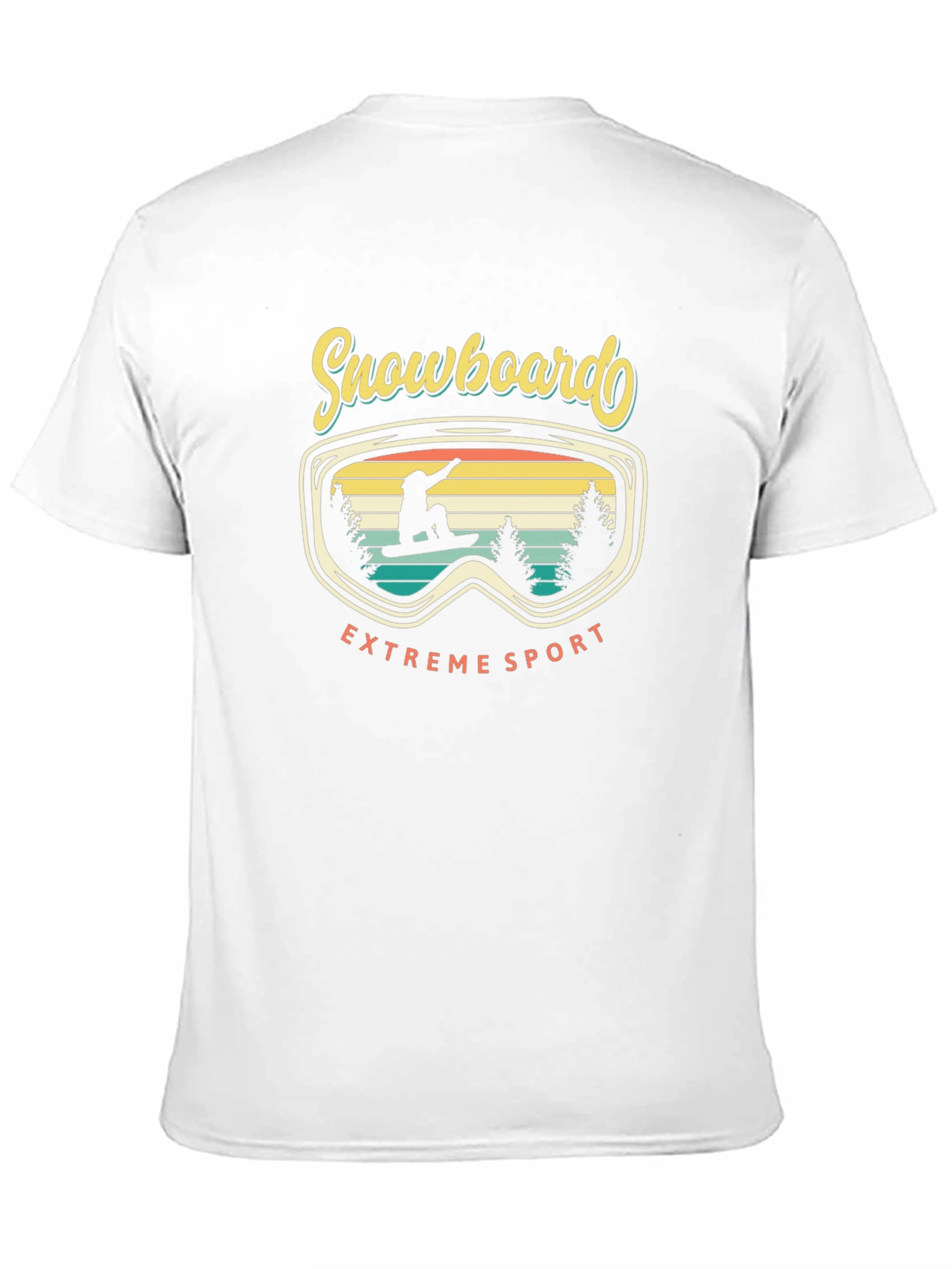 Snowboard Extreme Sport Graphic Tee - Retro Style
