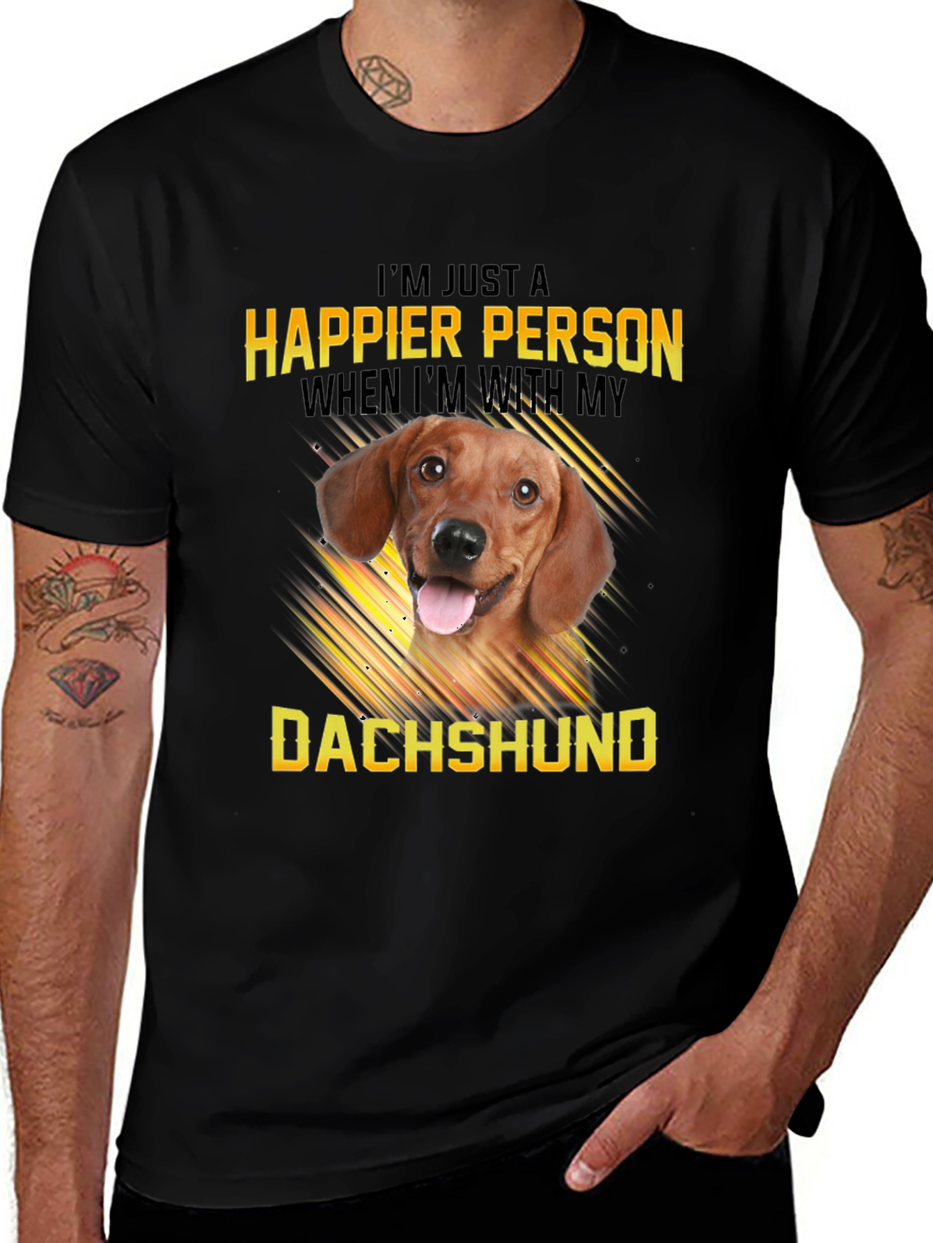 Happier Person Dachshund T-Shirt