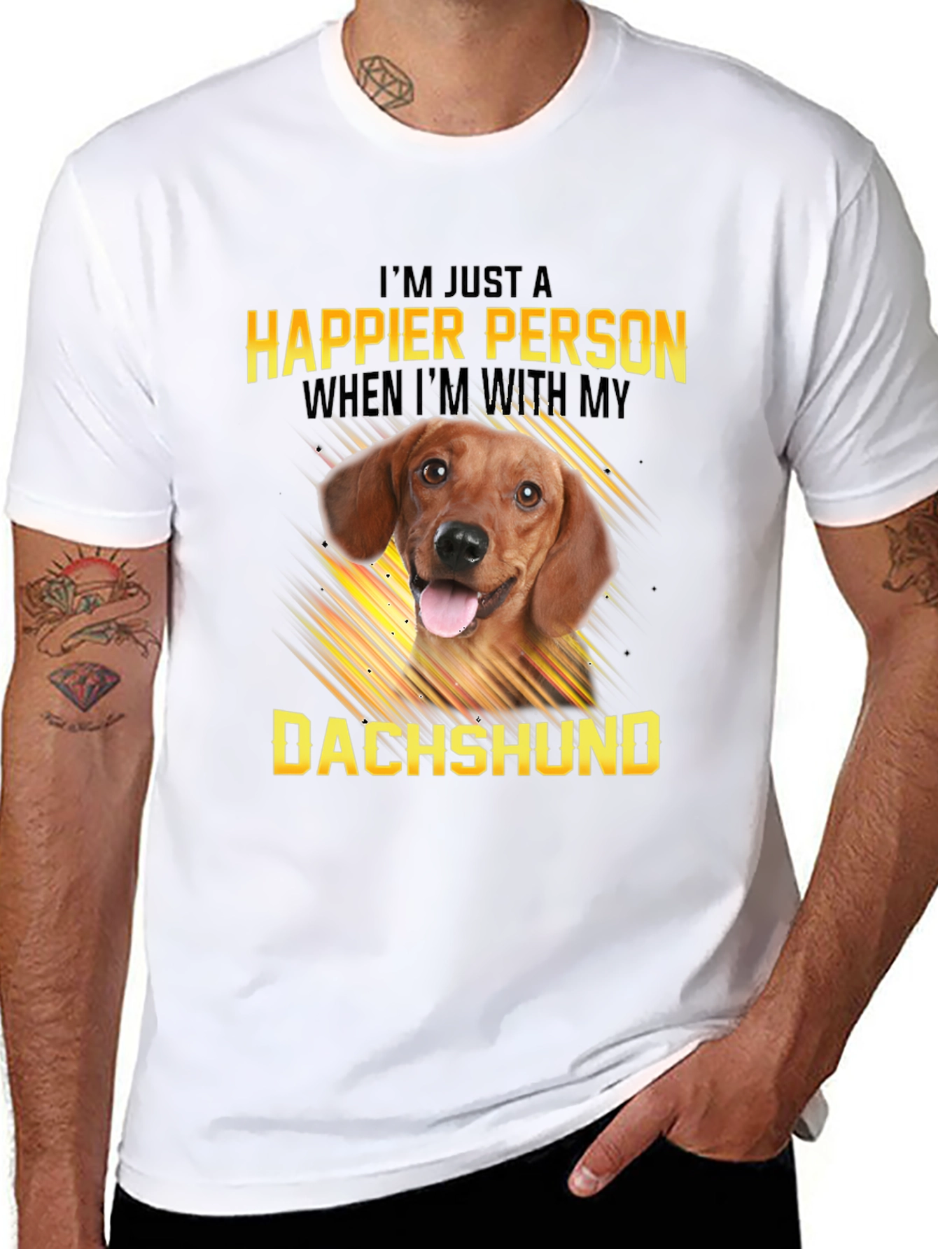 Happier Person Dachshund T-Shirt