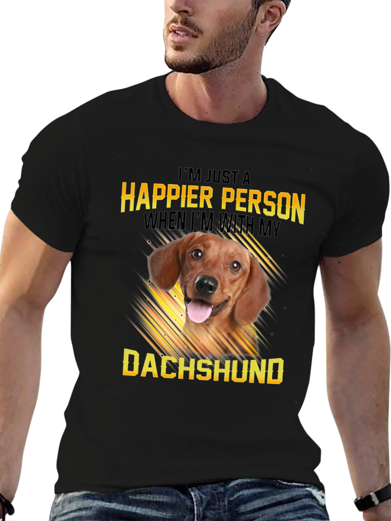 Happier Person Dachshund T-Shirt