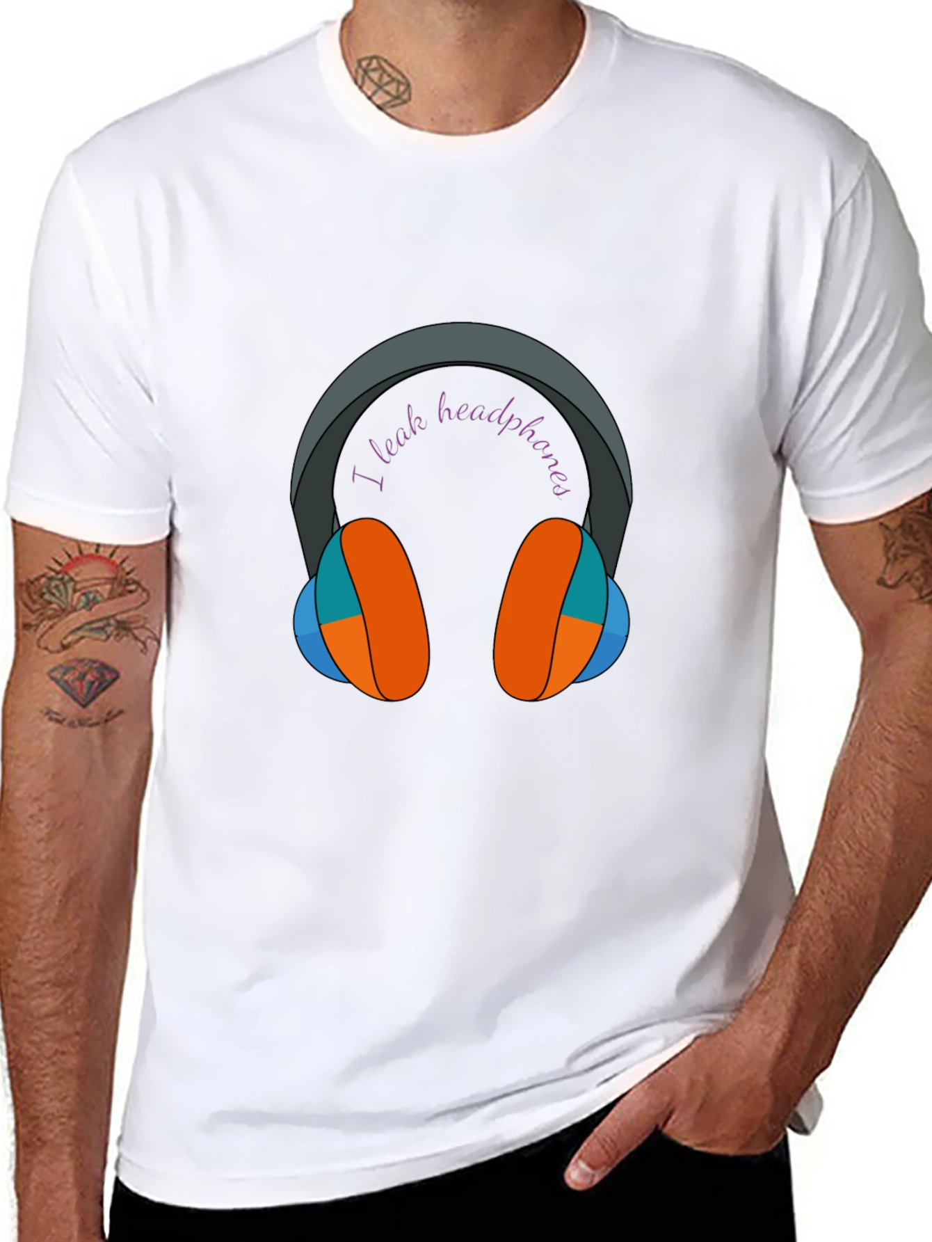 I Leak Headphones Graphic Tee