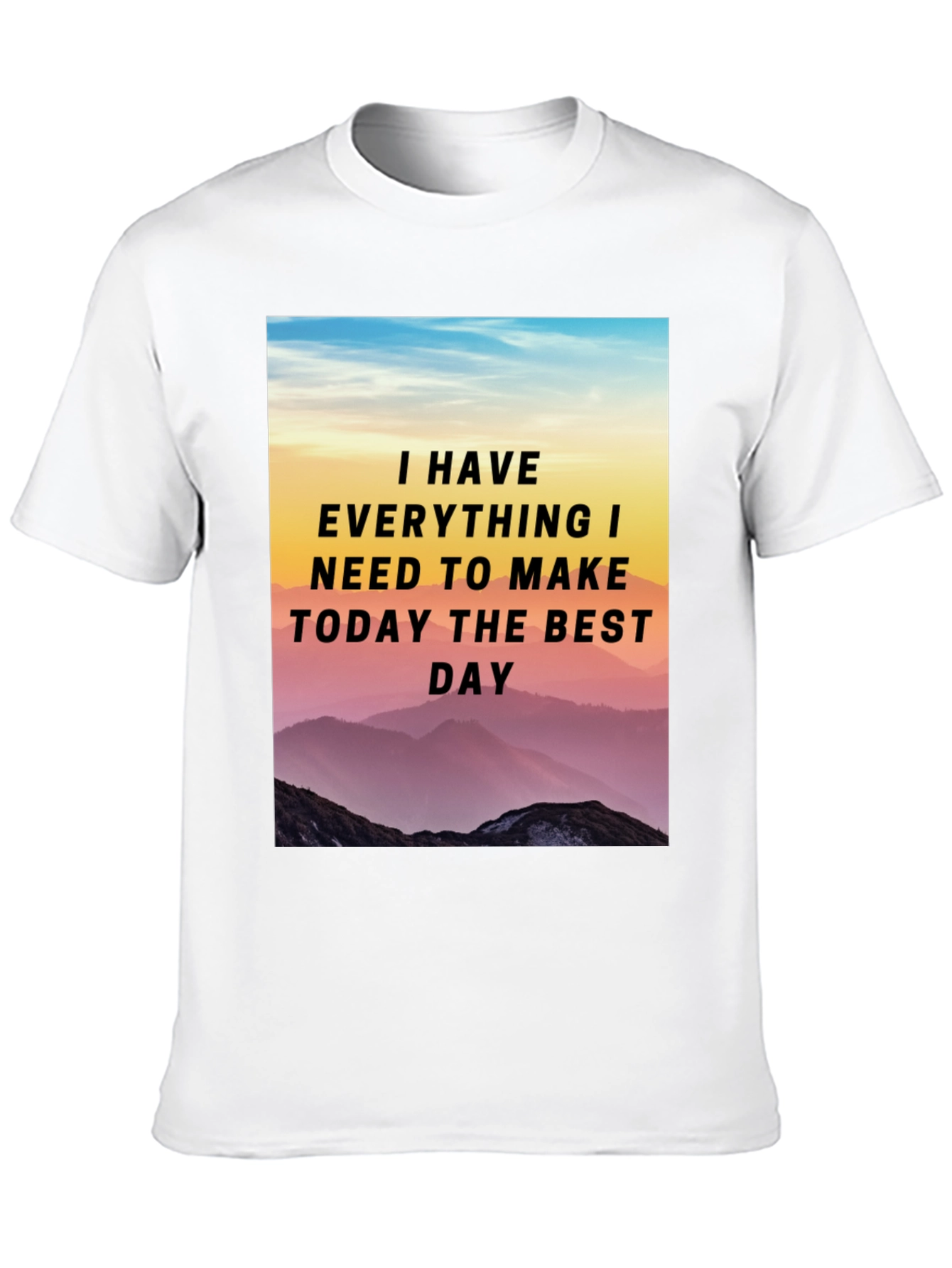 Motivational Mountain Scene T-Shirt