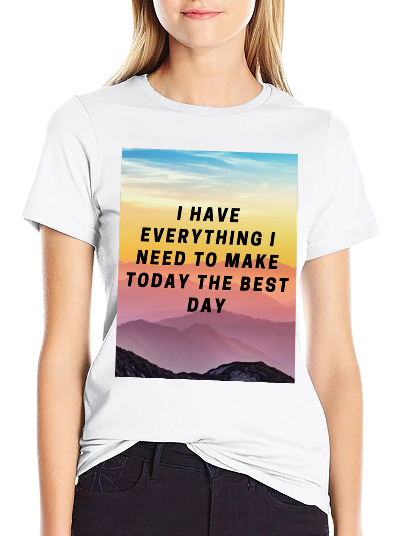 Motivational Mountain Scene T-Shirt