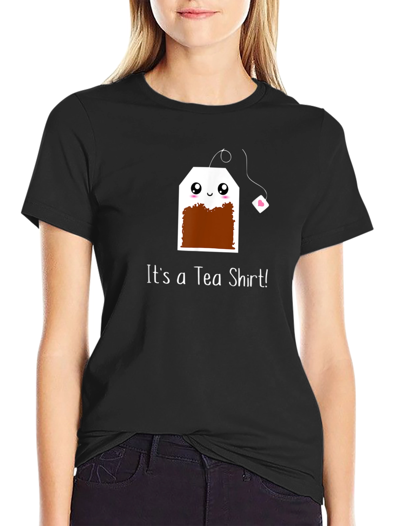Its a Tea Shirt Black Crewneck