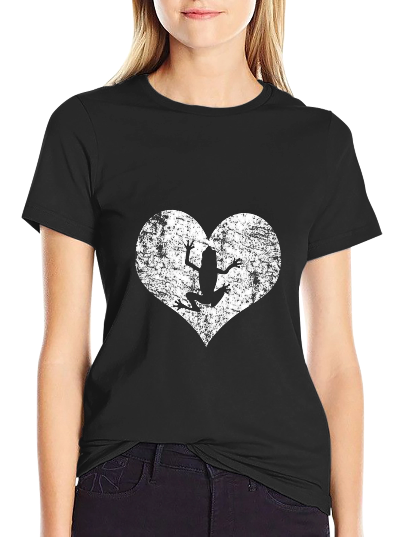 Frog Heart Graphic Tee - Mens Black T-Shirt