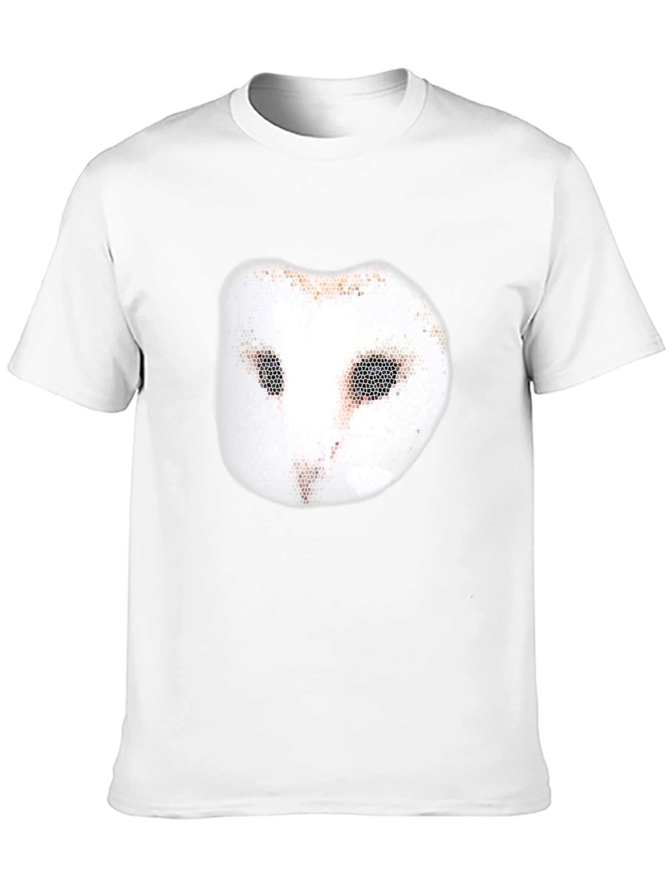 Unique Owl Mask Graphic Tee - Casual Black T-Shirt