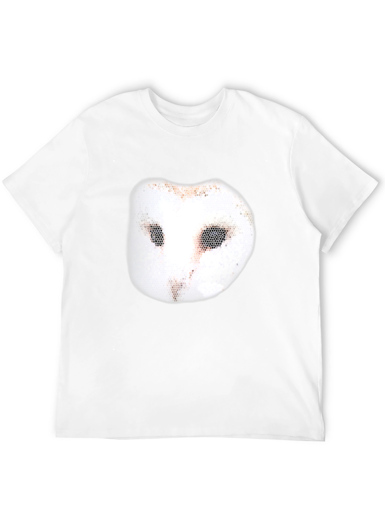 Unique Owl Mask Graphic Tee - Casual Black T-Shirt