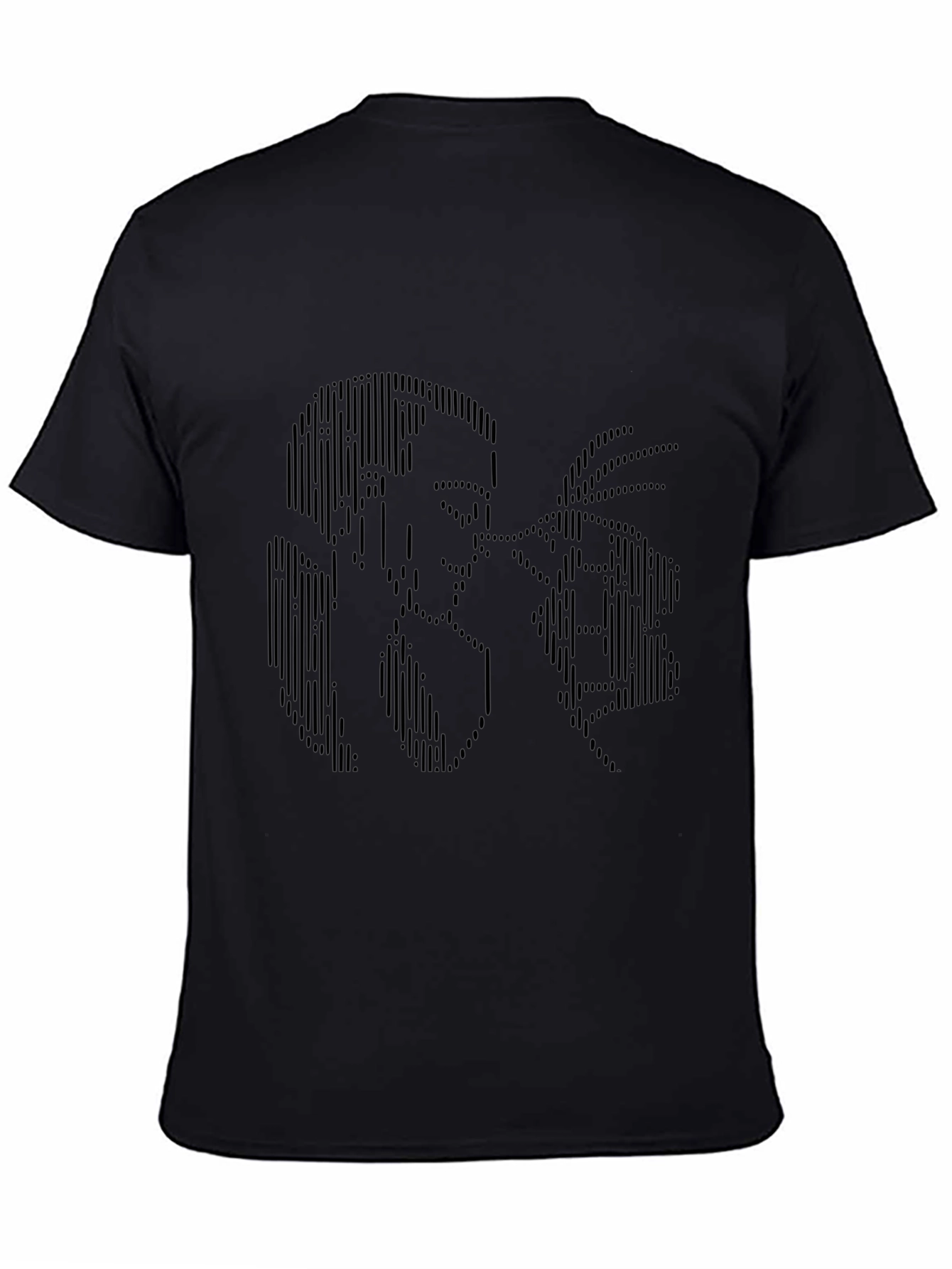 Abstract Line Art Graphic Black T-Shirt