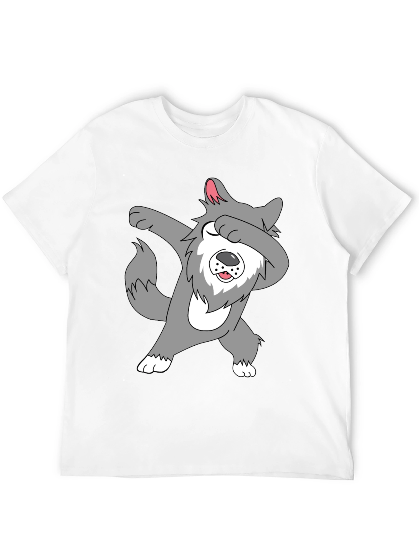 Dabbing Wolf Graphic Tee - Funny Animal T-Shirt