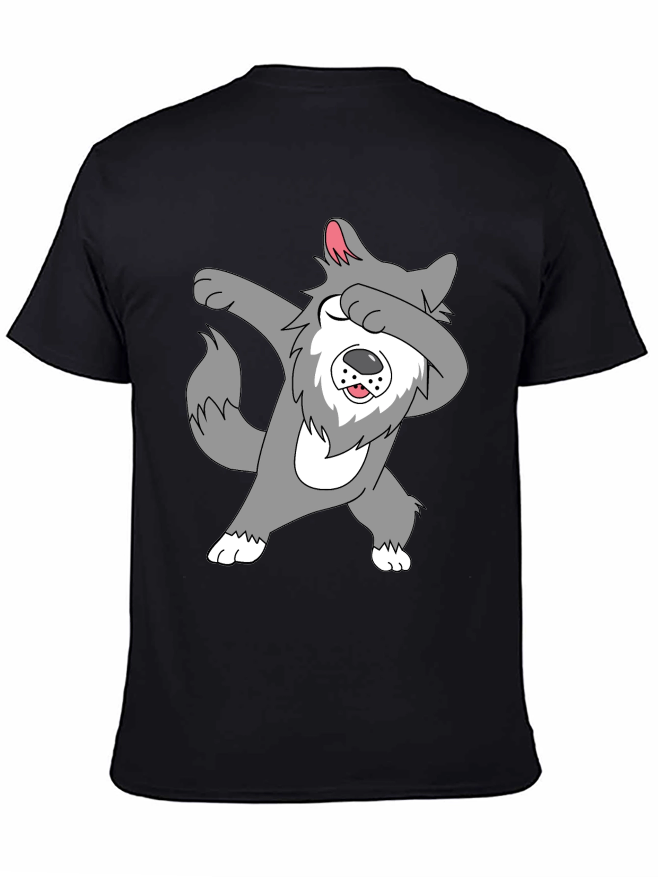 Dabbing Wolf Graphic Tee - Funny Animal T-Shirt