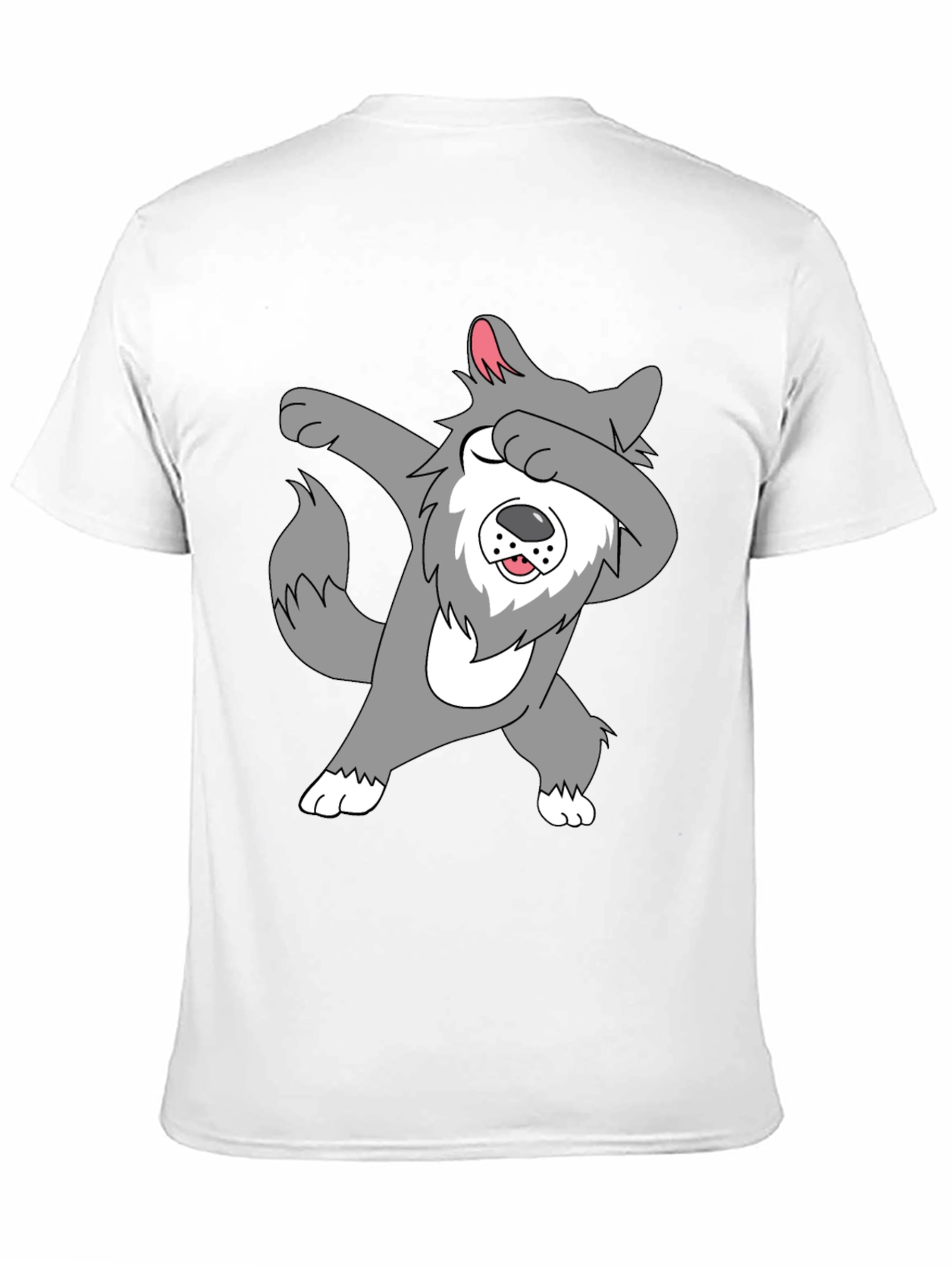 Dabbing Wolf Graphic Tee - Funny Animal T-Shirt