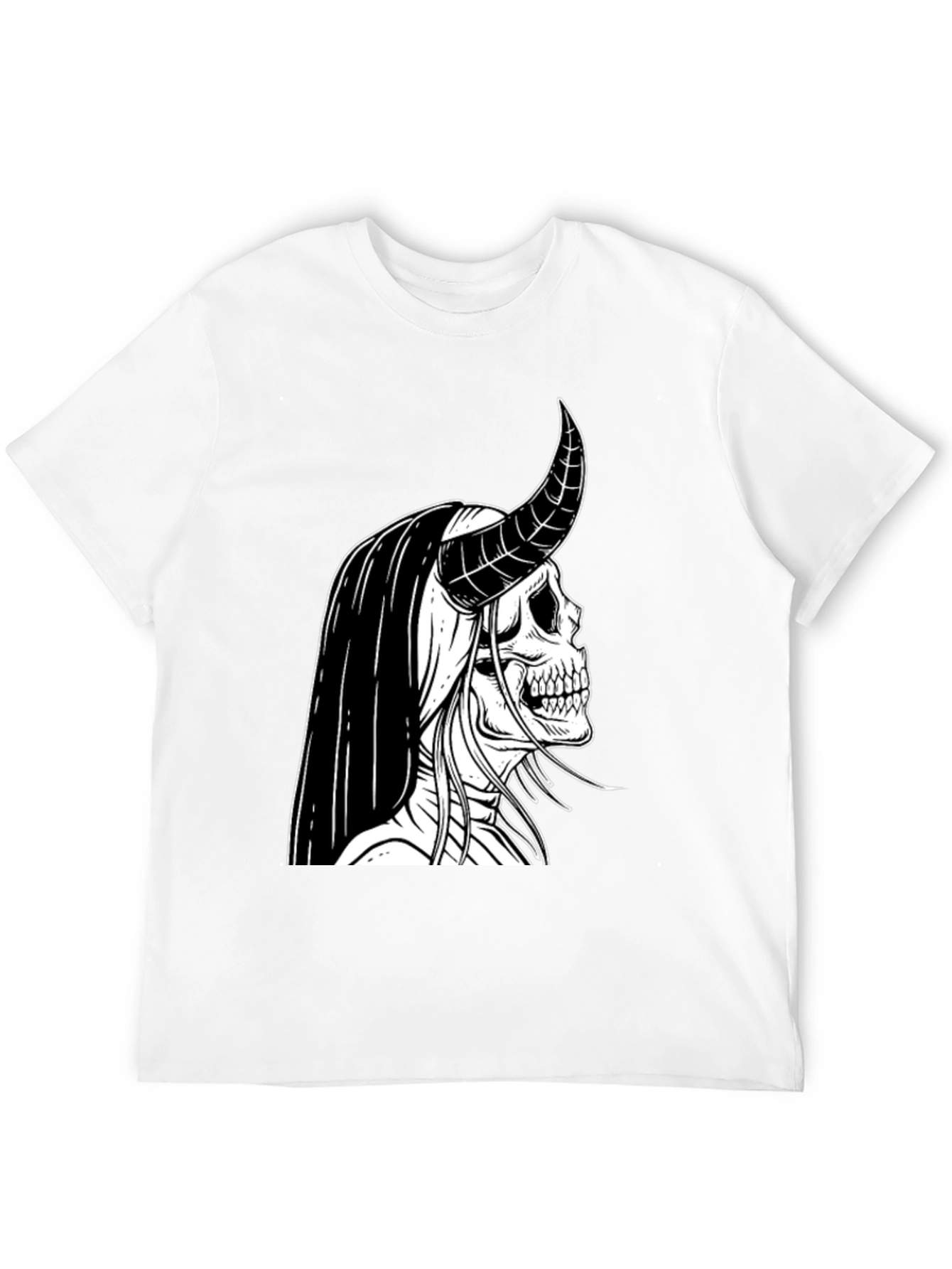 Skull Devil Graphic Tee - Black Cotton T-Shirt