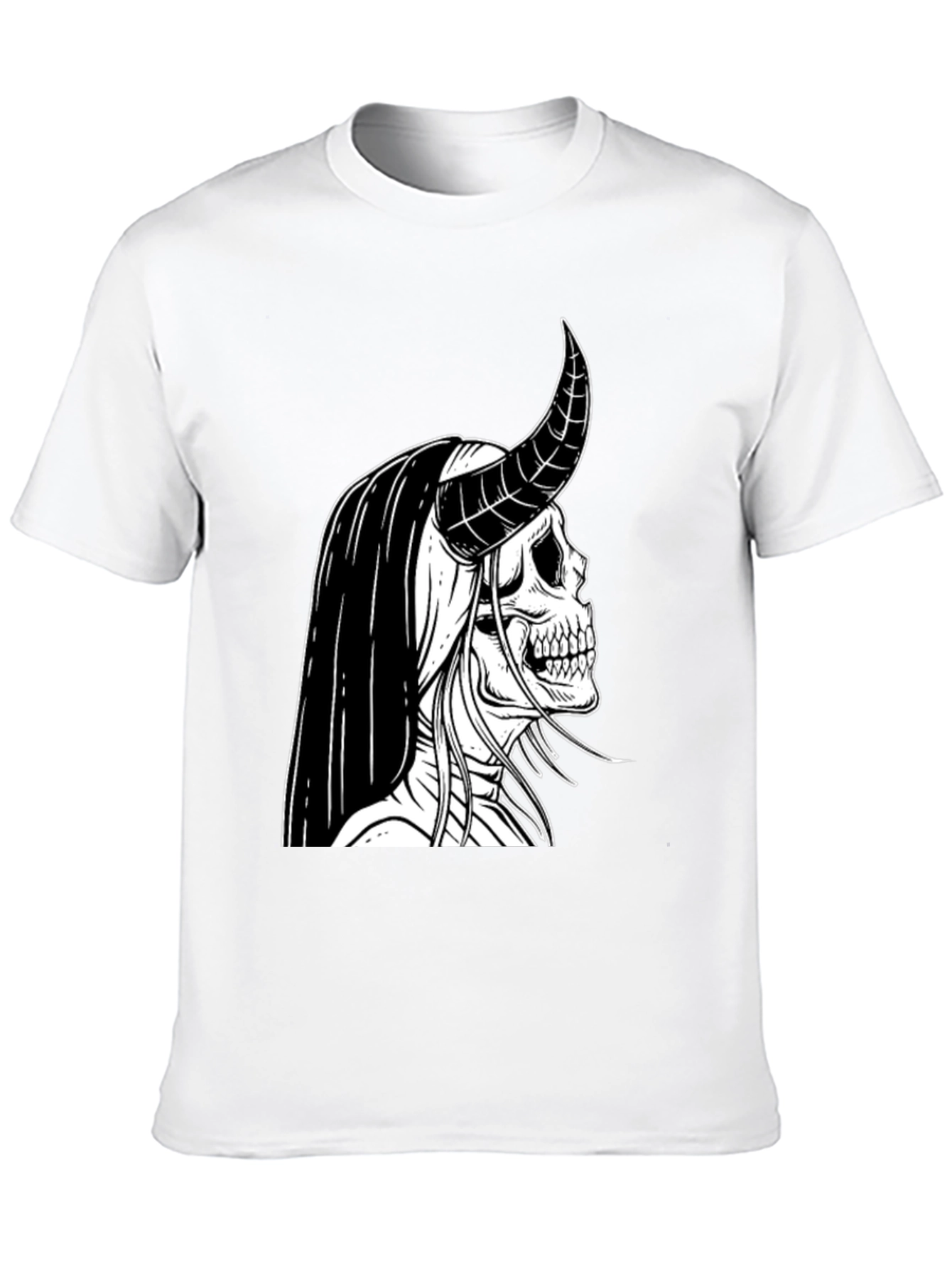 Skull Devil Graphic Tee - Black Cotton T-Shirt