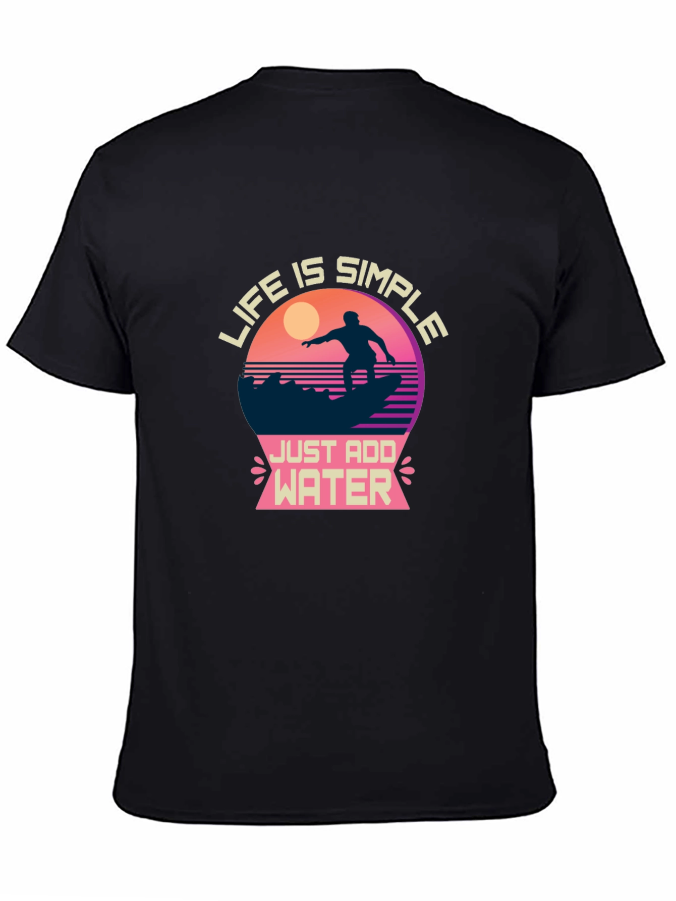 Life is Simple Graphic T-Shirt - Surfing Design