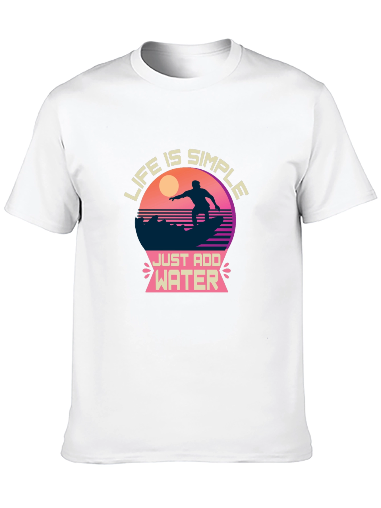 Life is Simple Graphic T-Shirt - Surfing Design