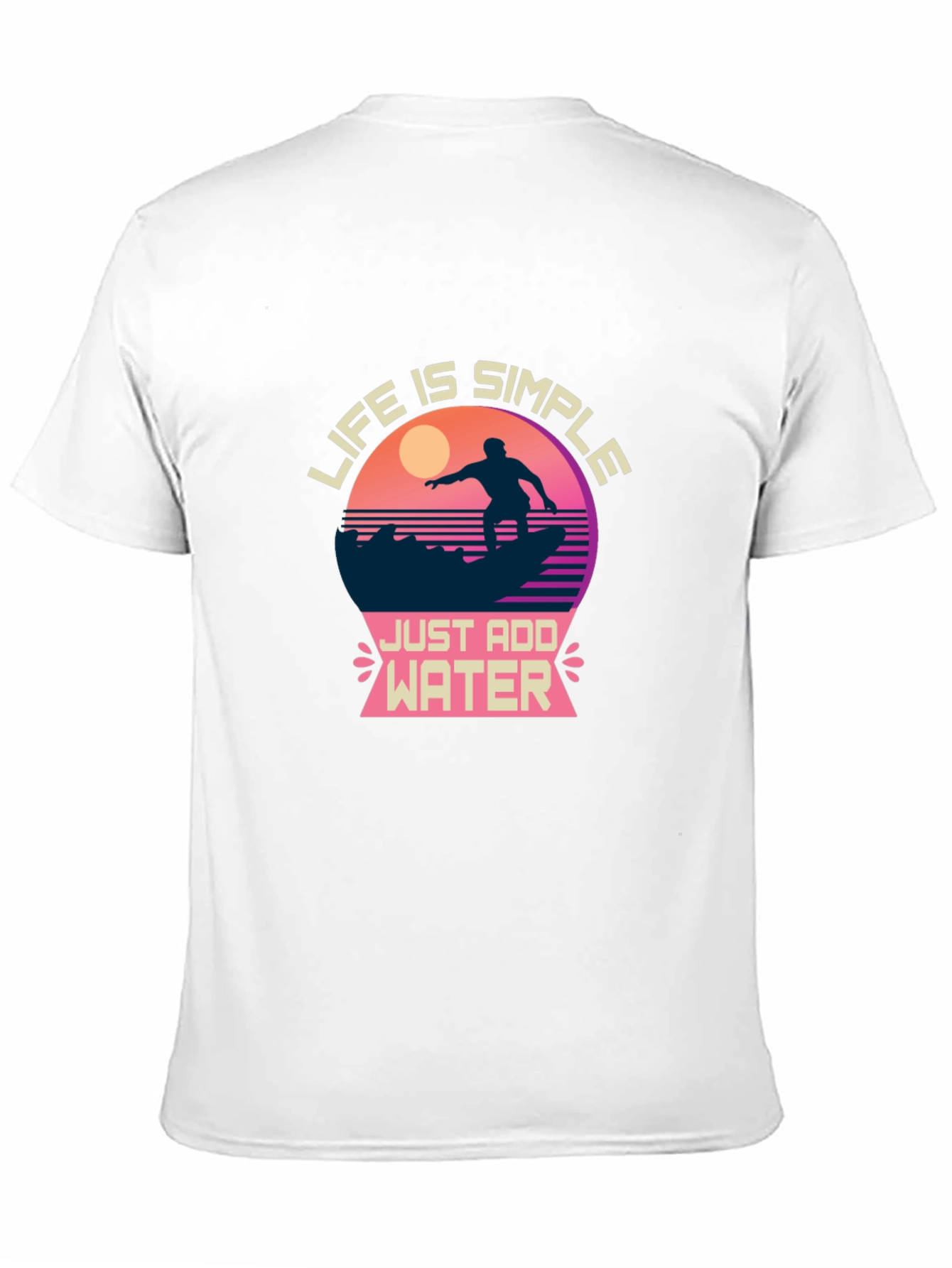 Life is Simple Graphic T-Shirt - Surfing Design