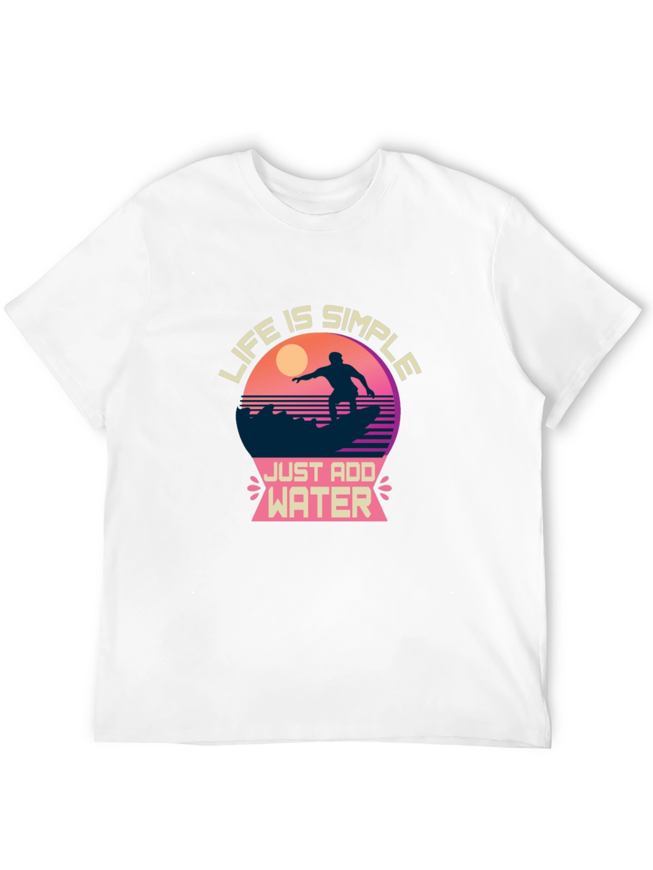 Life is Simple Graphic T-Shirt - Surfing Design