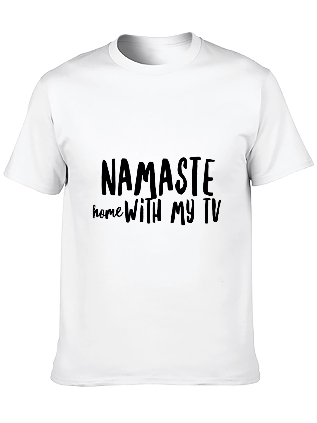 Namaste Home With My TV Black Graphic Tee