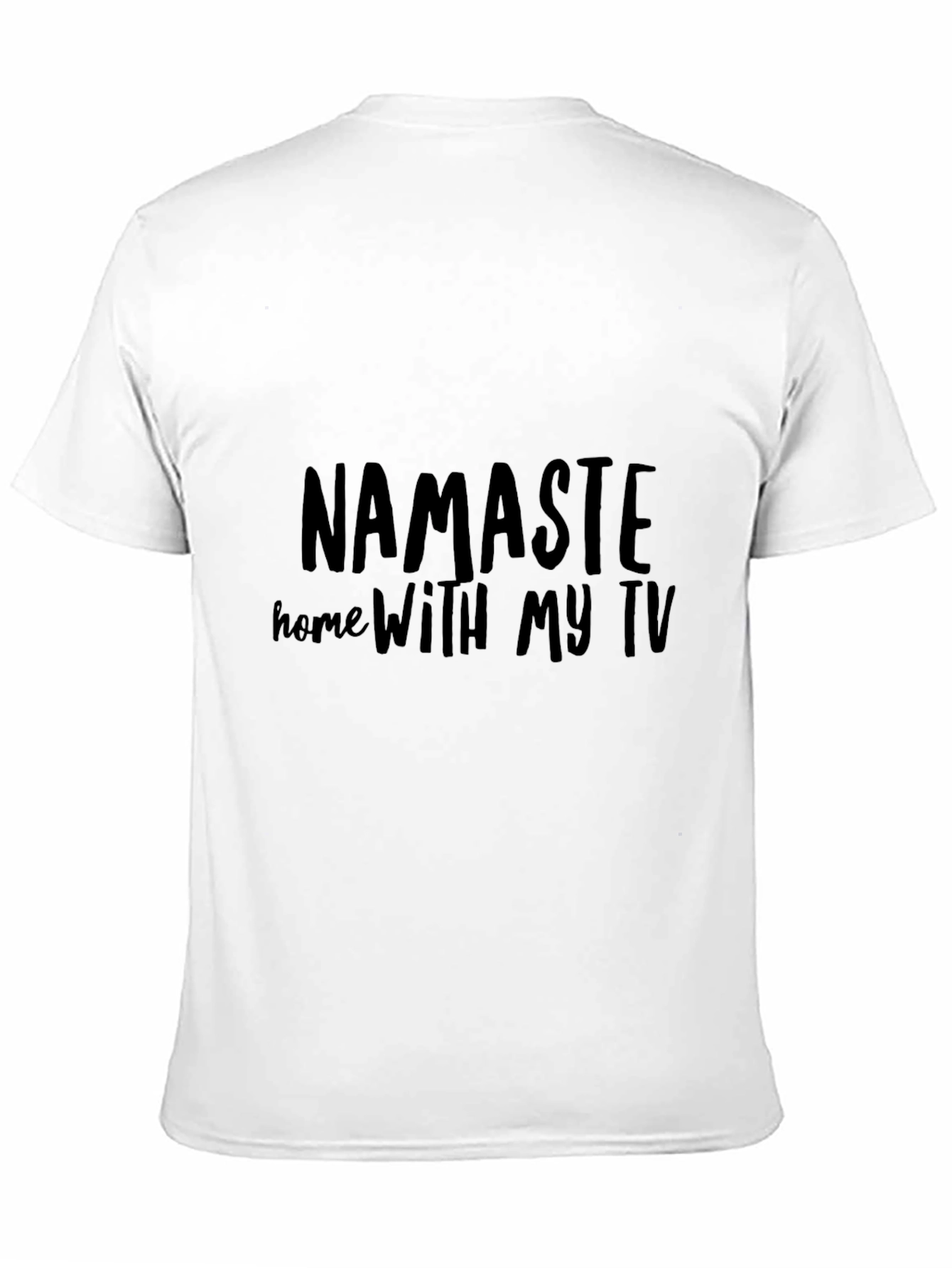 Namaste Home With My TV Black Graphic Tee