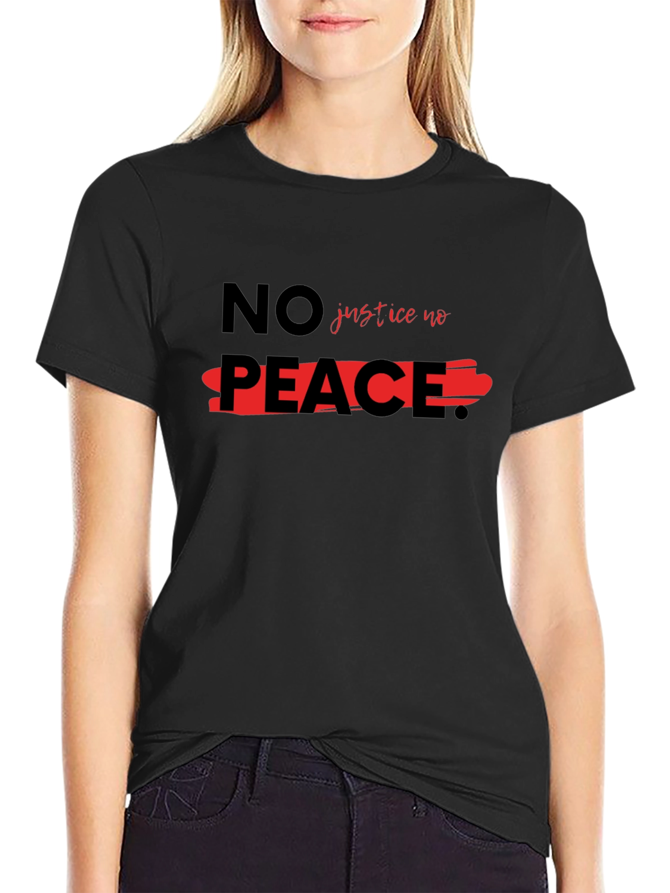 No Justice No Peace Black T-Shirt