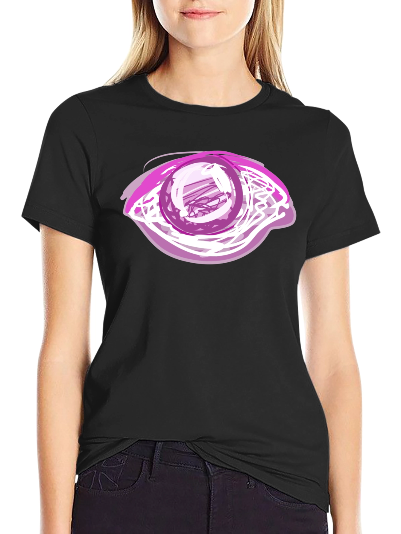 Eye Graphic Black T-Shirt - Bold Artistic Design