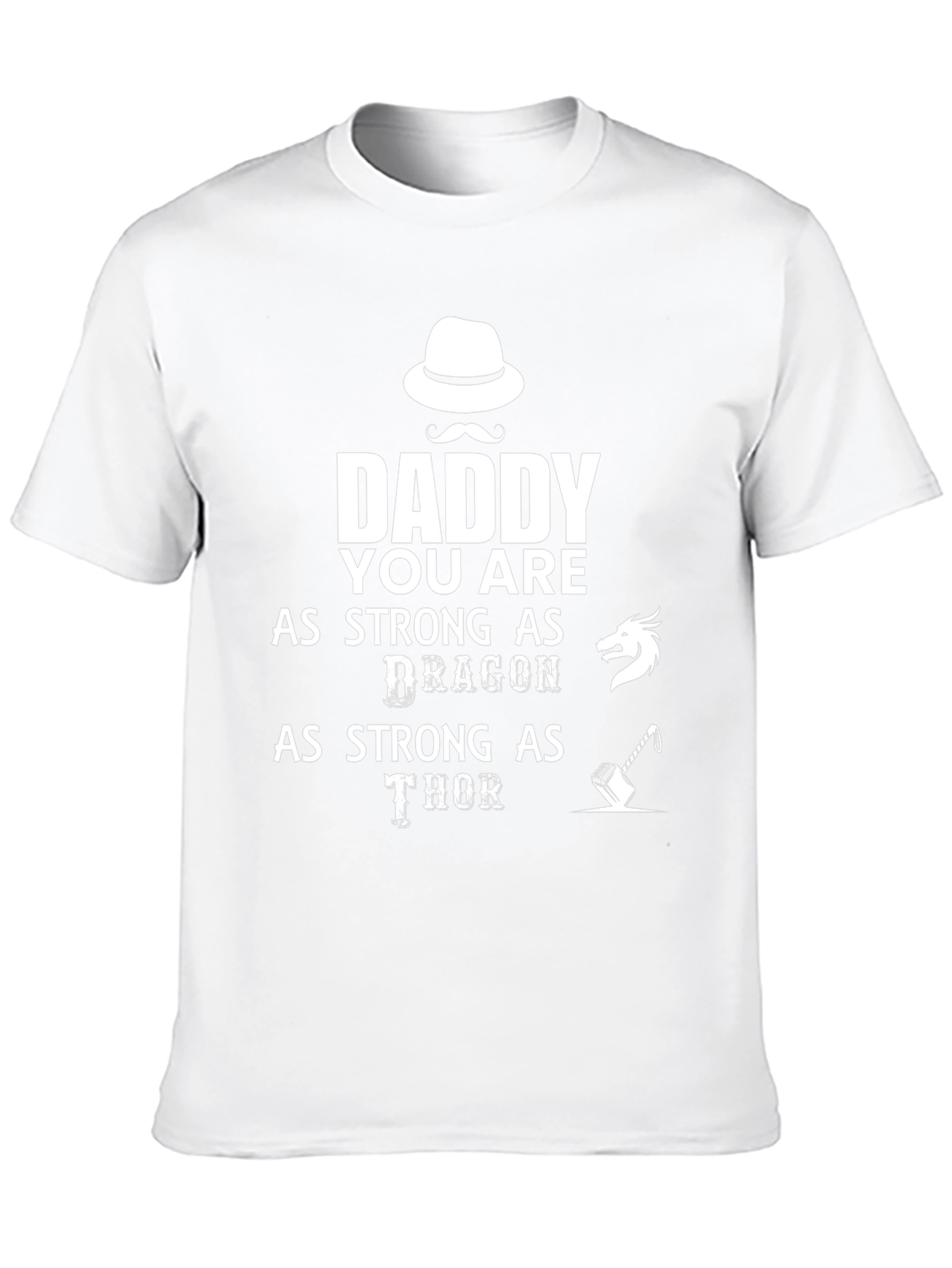 Daddy Strong Dragon Thor Black T-Shirt