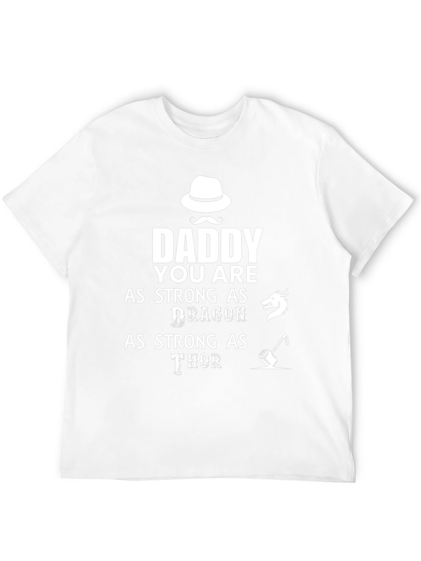 Daddy Strong Dragon Thor Black T-Shirt